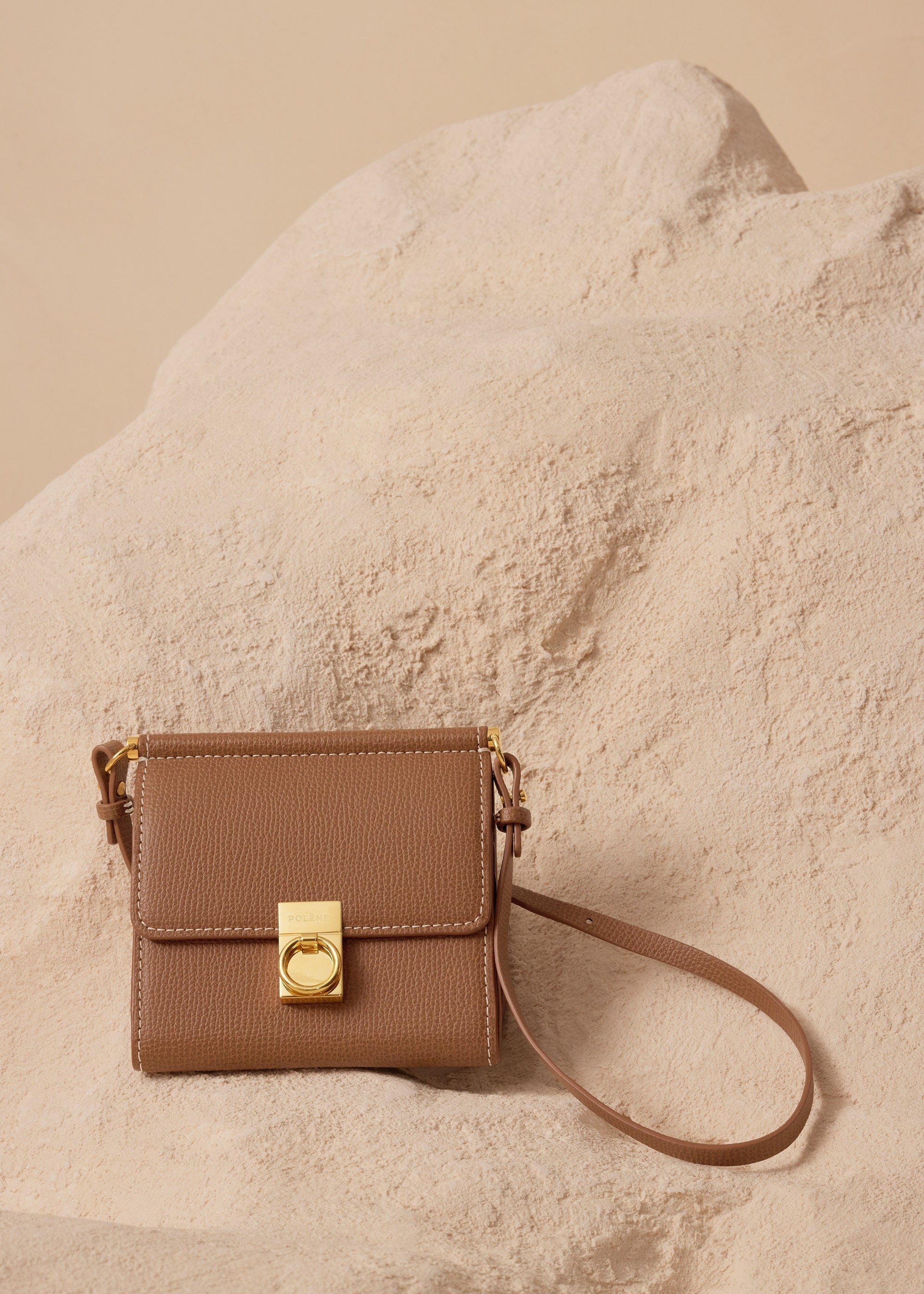 Polène Paris ポレーヌ \"Petite Maroquineri\" Polène | Bag - Numéro Un Nano - Textured Burgundy