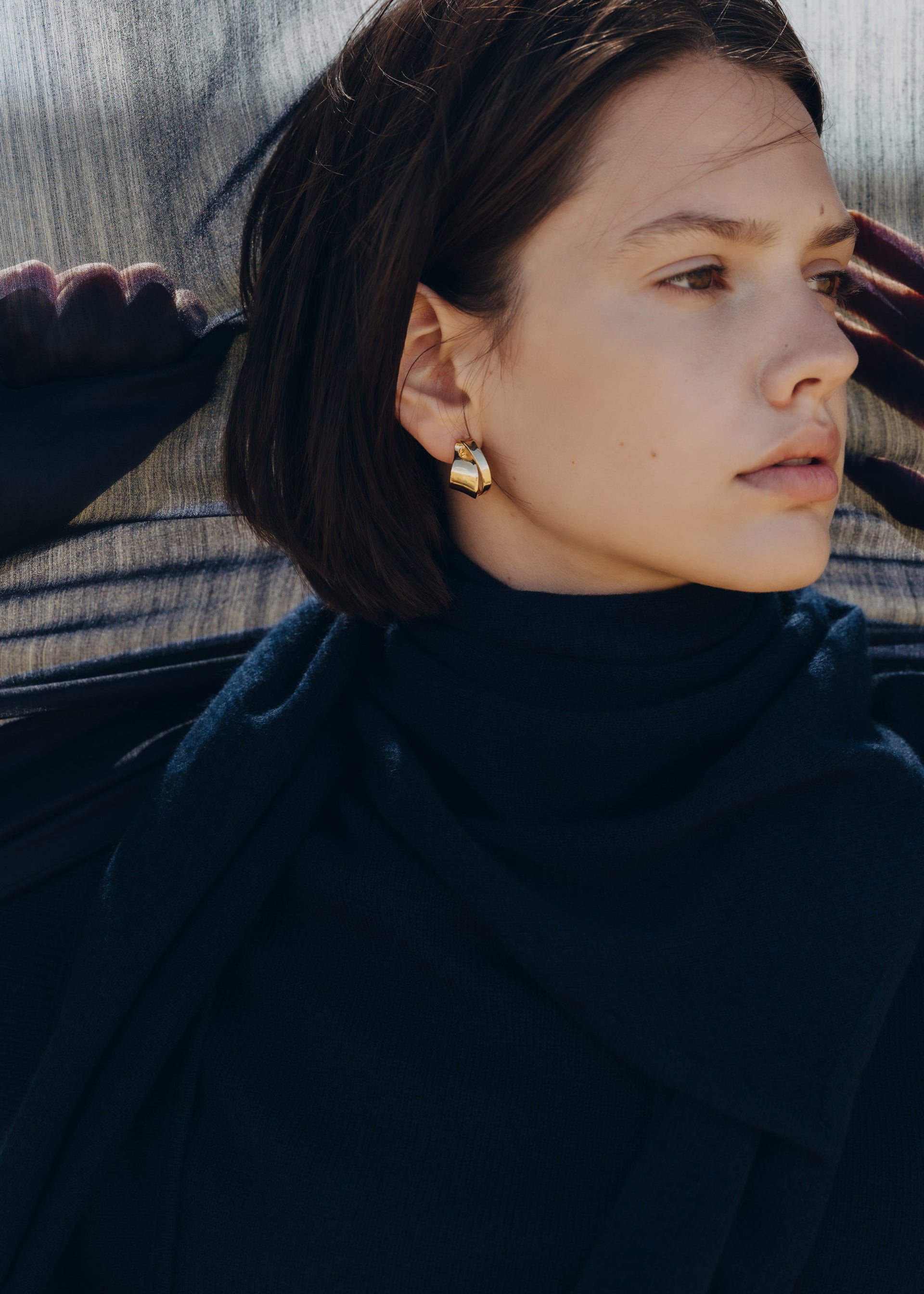 Éole Curled Earrings - 24 carat gold-gilded