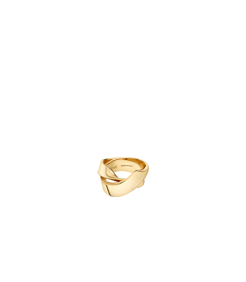 Polène | Curled Ring - Éole - Gold in 24-carat gold gilding
