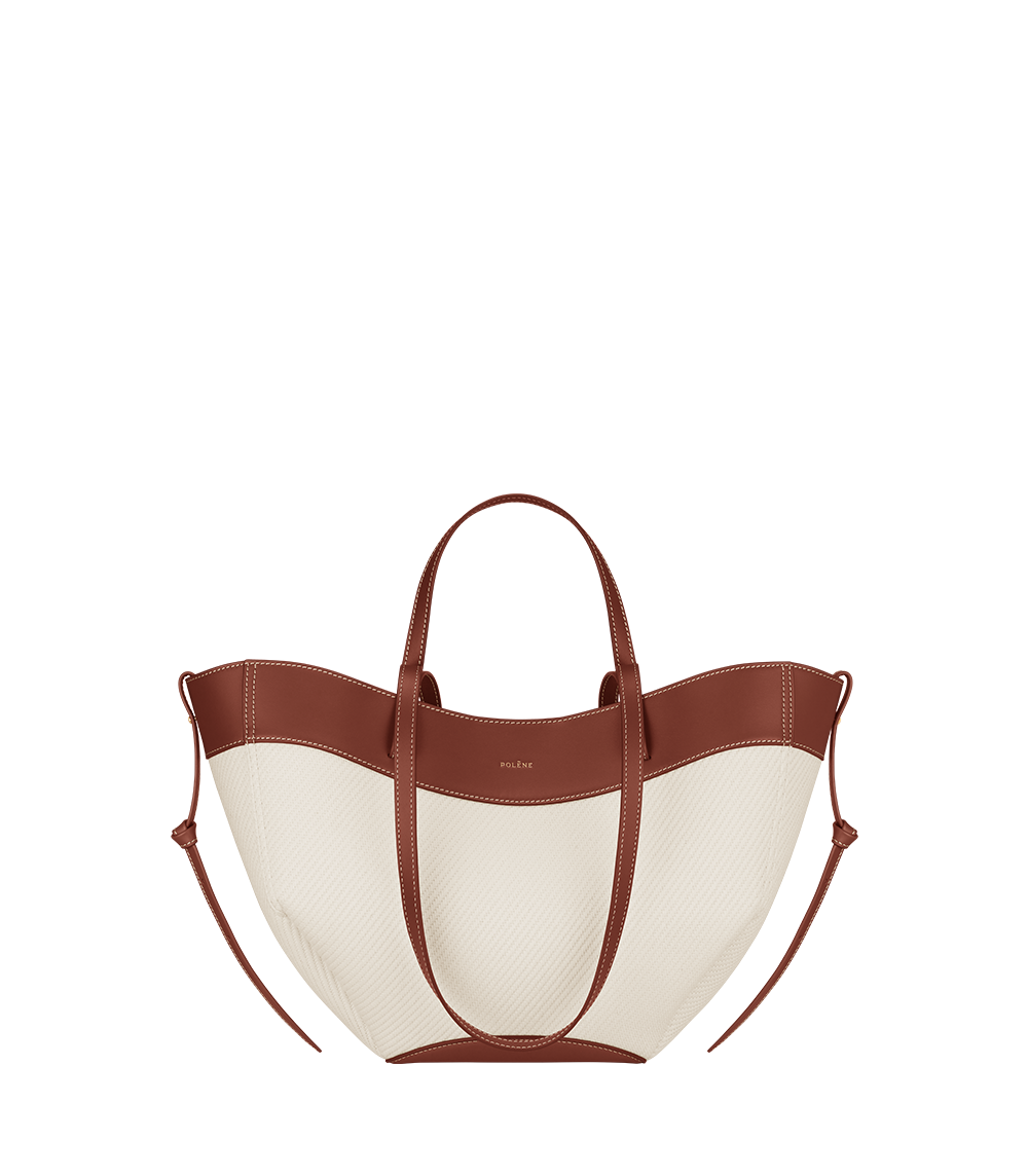 Polène | Bag - Cyme Mini - Cognac Canvas – Polène US Polène | Bag - Cyme Mini - Cognac Canvas – Polène US