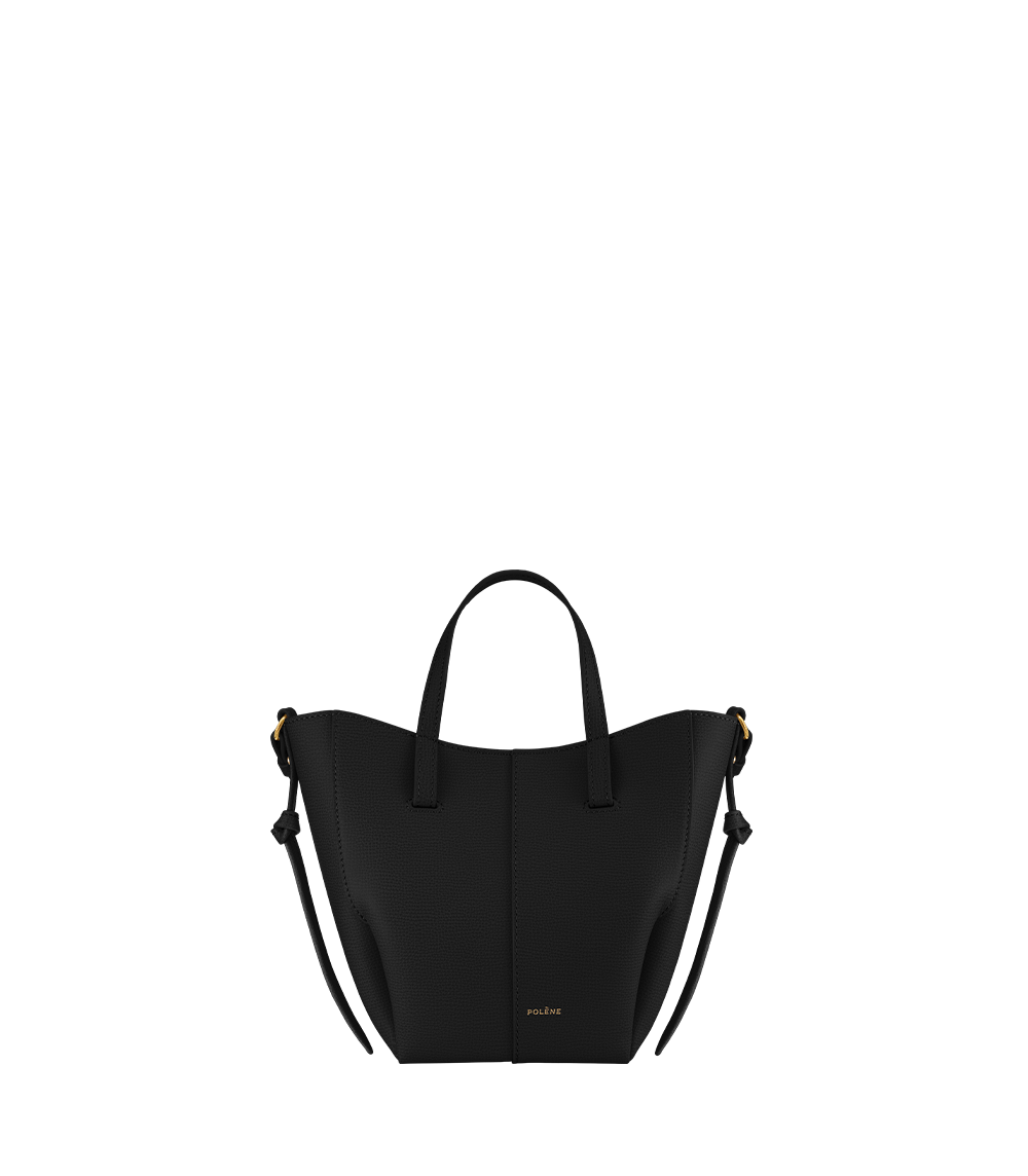 Polène | Bag - Cyme Tote Nano - Textured Black – Polène US
