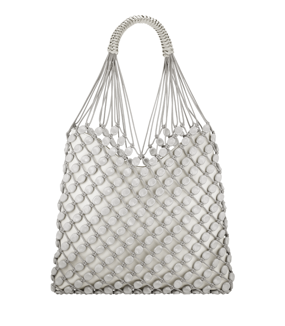 POLÈNE ホワイトレザーハンドバッグ Polène | Bag - Nomad Solé - Porcelain – Polène US