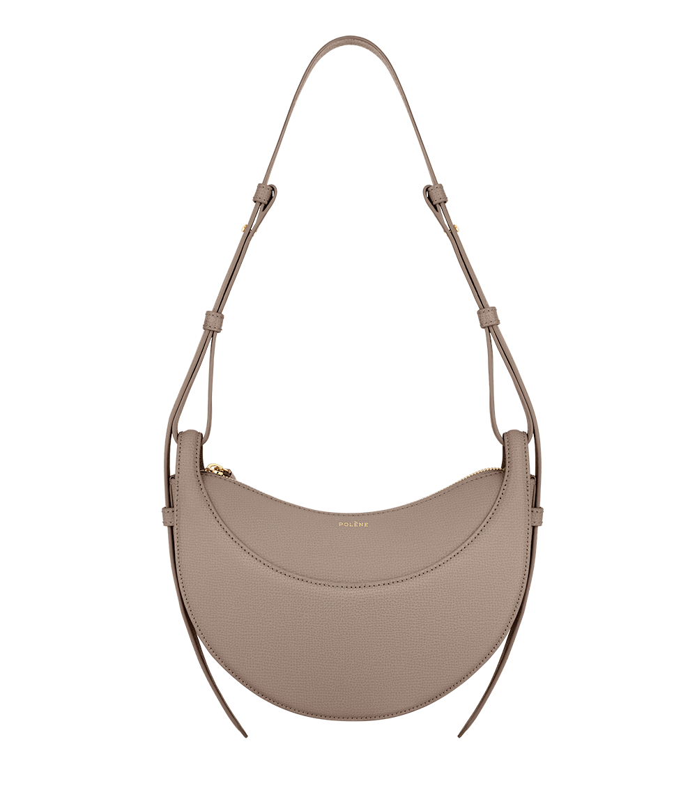 Polène  Bag - Numéro Dix - Monochrome Taupe Textured leather