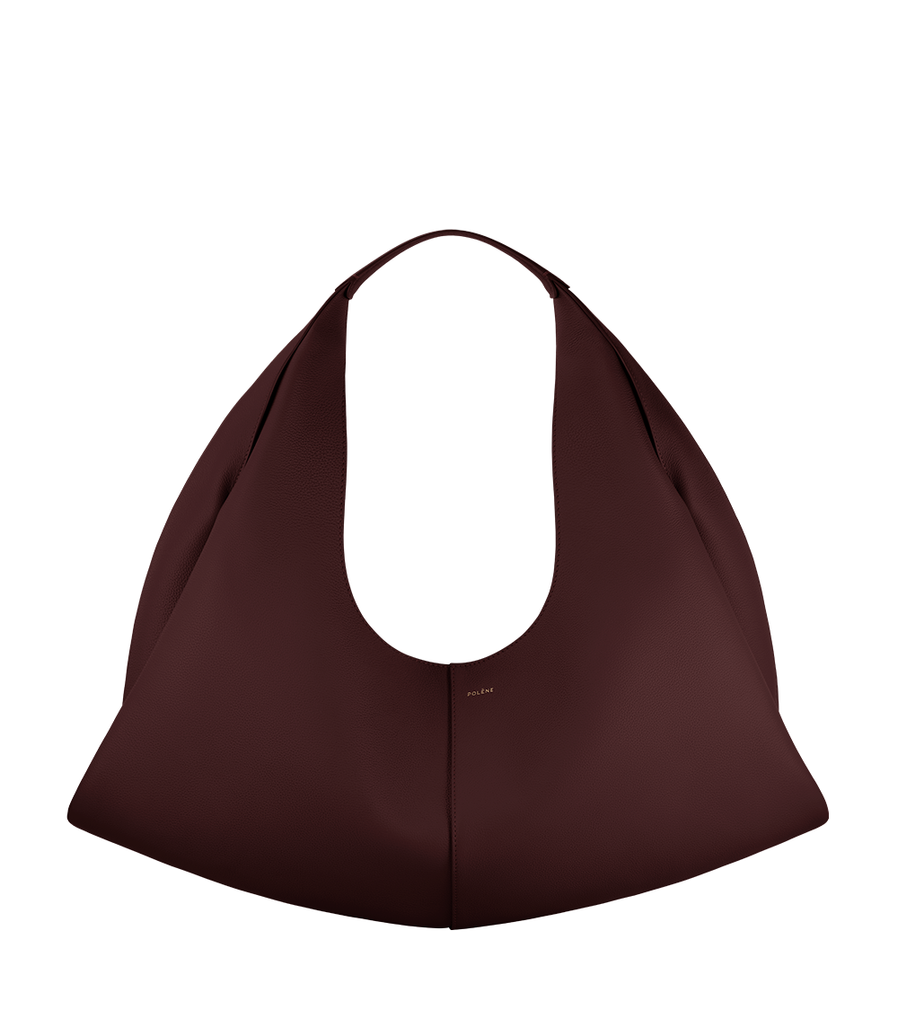 Polène | Bag - Shuldo - Textured Black Cherry – Polène US