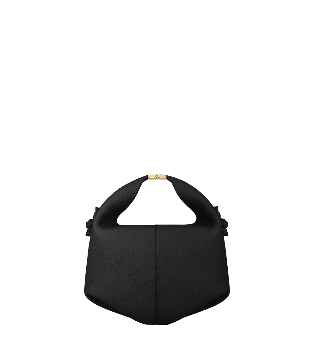 Polène | Bag - Béri - Black Textured Leather