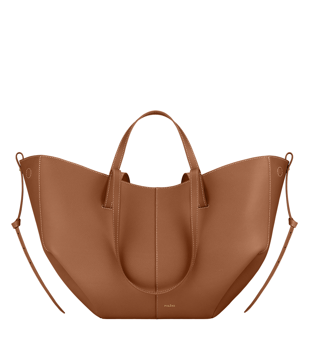 Polène  Bag - Cyme - Camel Textured Leather