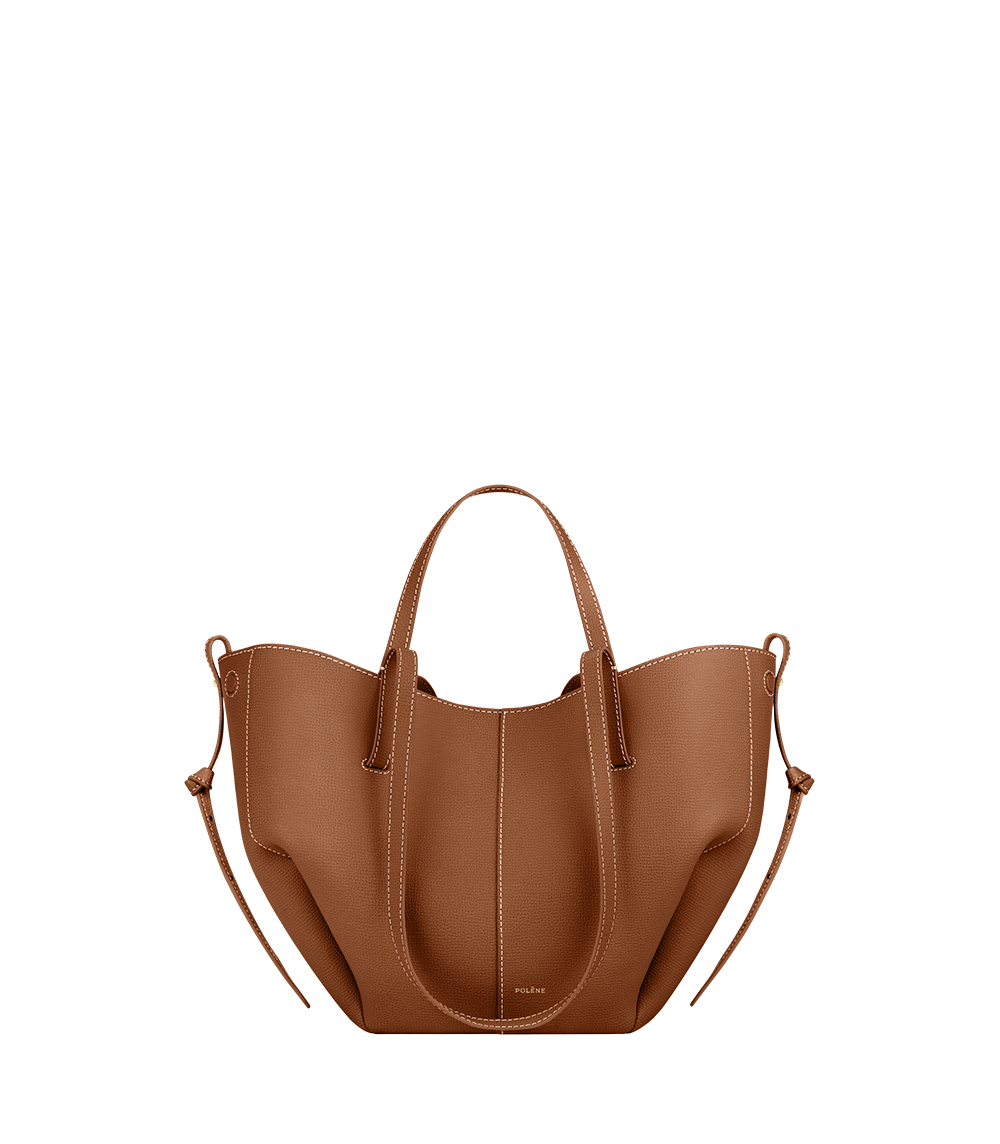 Polène  Bag - Cyme Mini - Camel Textured Leather