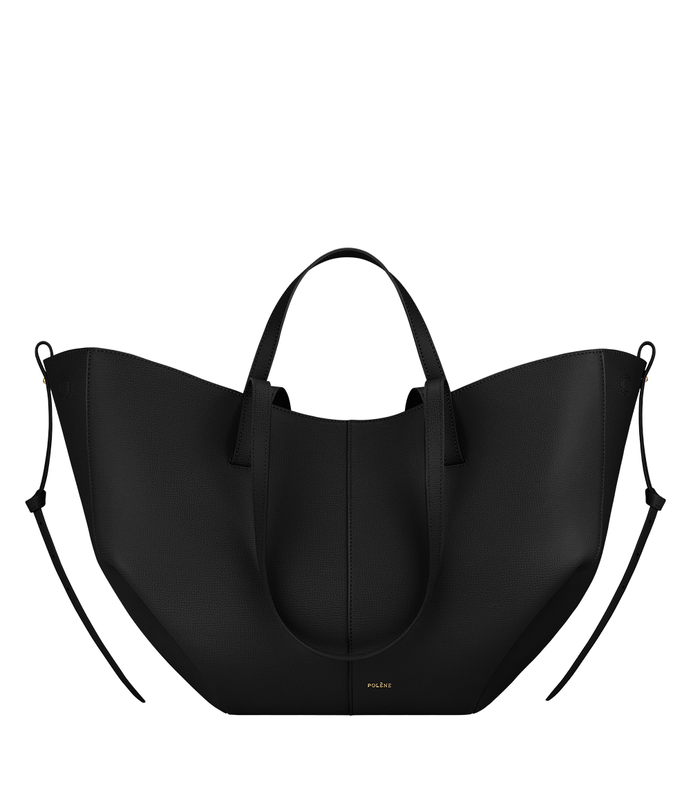 Cyme Textured Black Polene Handbags for women