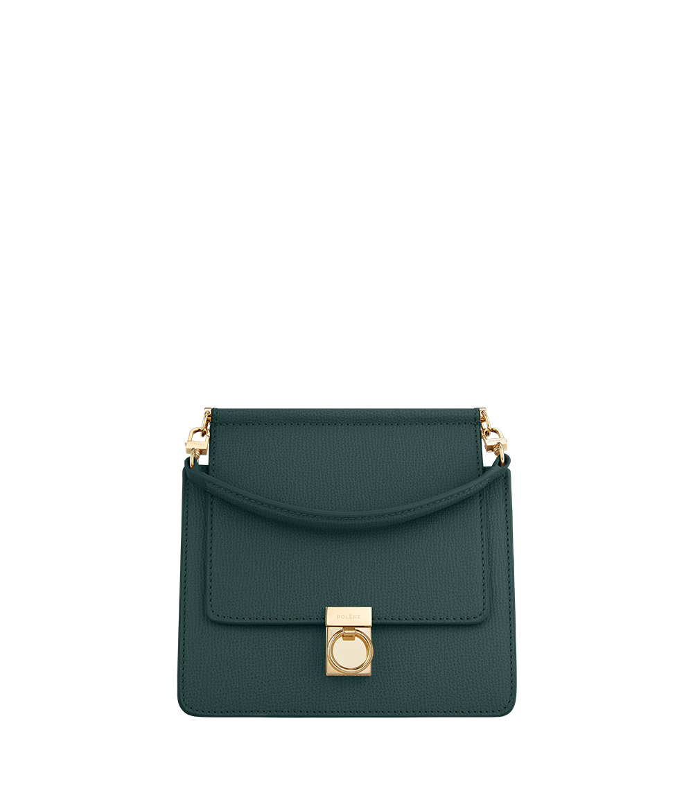 Polène | Bag Mini - numéro Sept - Green Textured Leather