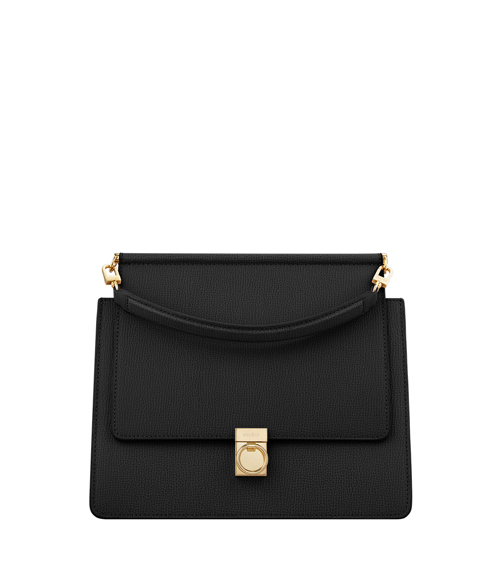 Numero Sept Textured Black Polene Handbags for women