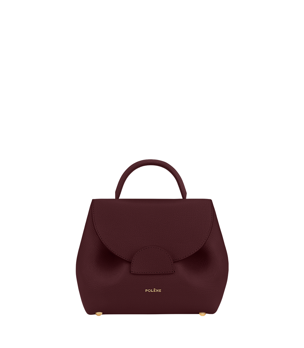 Polène | Bag - numéro Un Nano - Bordeaux Textured Leather