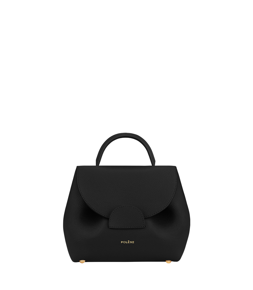 Polène | Bag - numéro Un Nano - Black Textured Leather