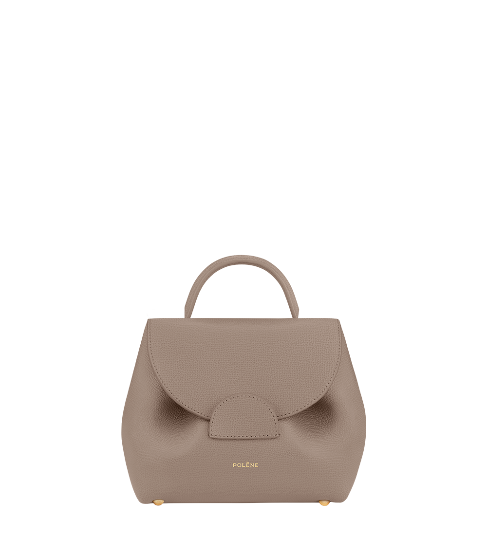 Polène | Bag - Numéro Un Nano - Taupe Textured leather