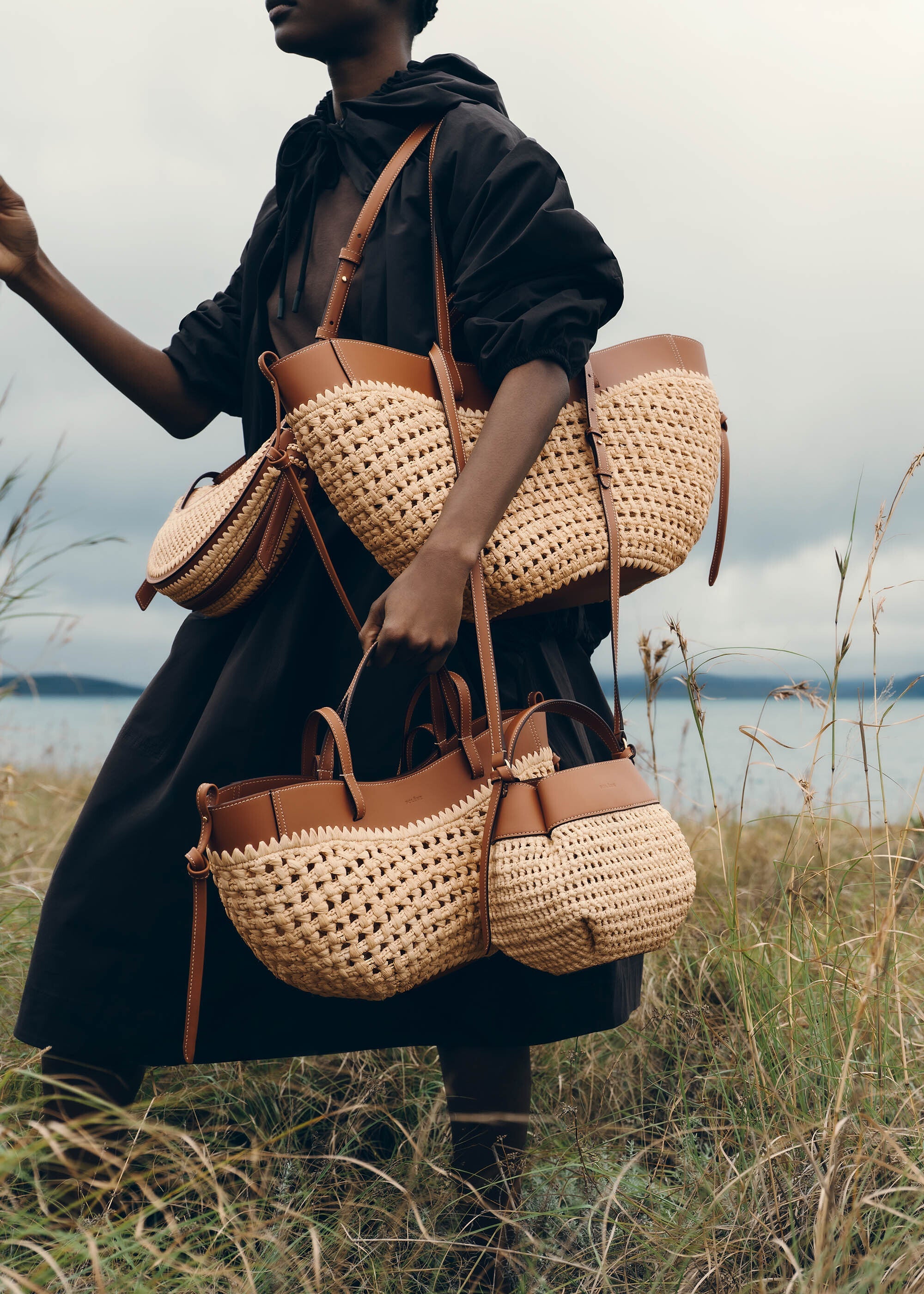 Polène | Bag - Cyme Mini - Textured Camel – Polène US
