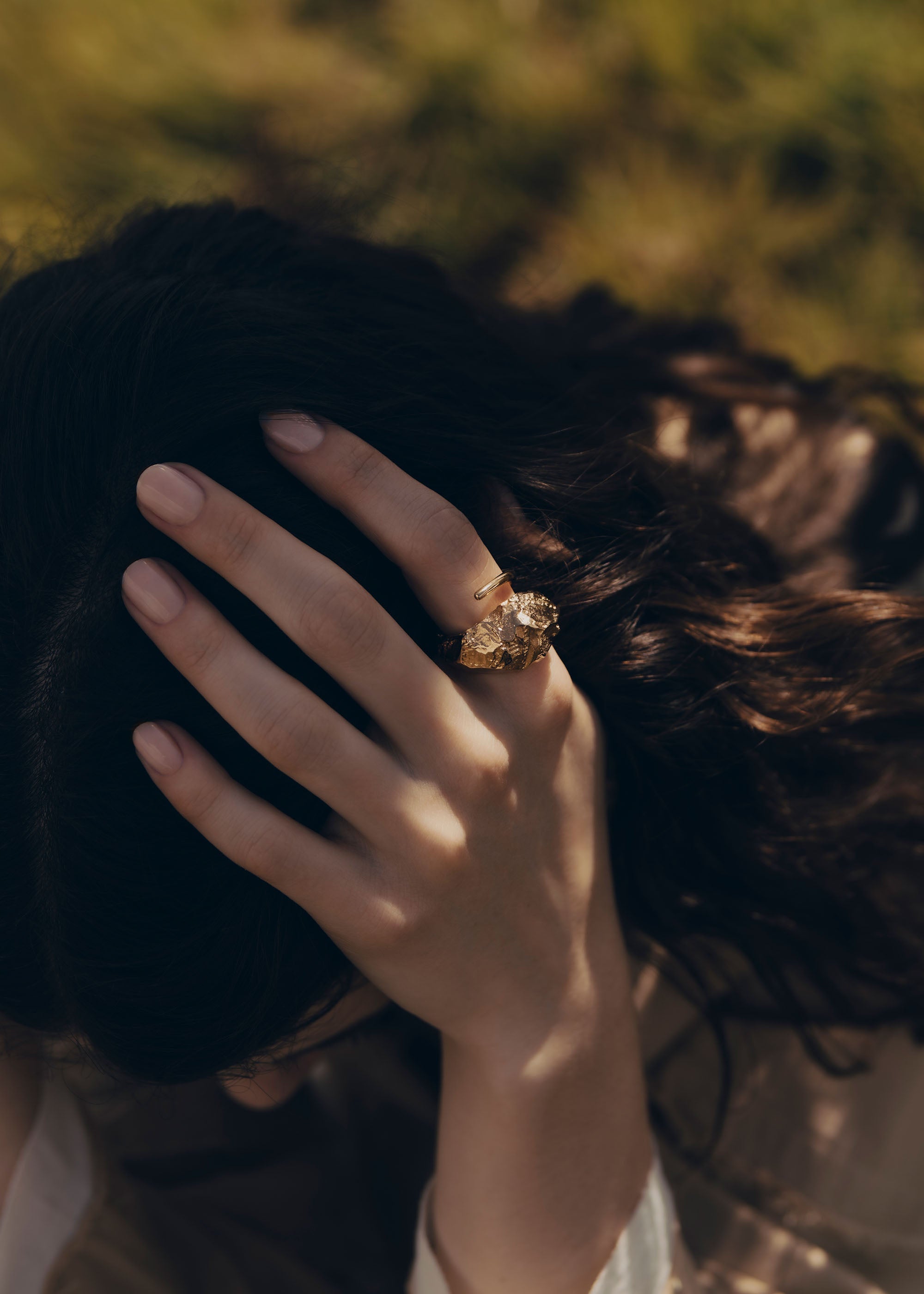 Polène | Chain Ring - Eroz - 24 carat gold-gilded edition​