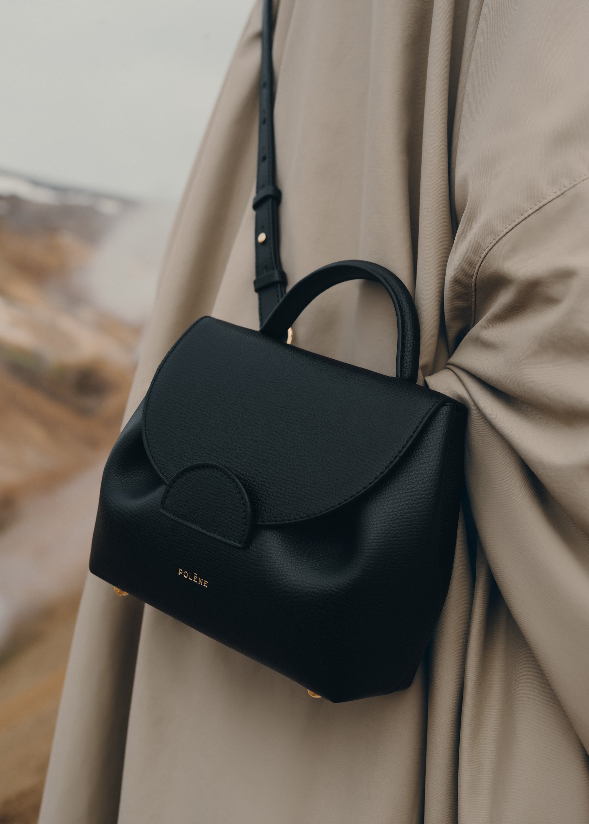 Polène Numéro Un Nano Leather Handle Bag - Black Handle Bags, Handbags -  WPLNE21378