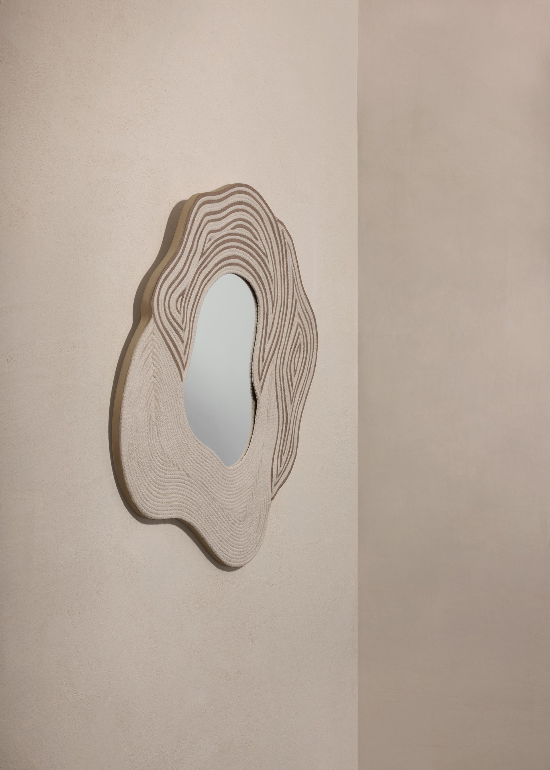 Oco Mirror - Textured Taupe