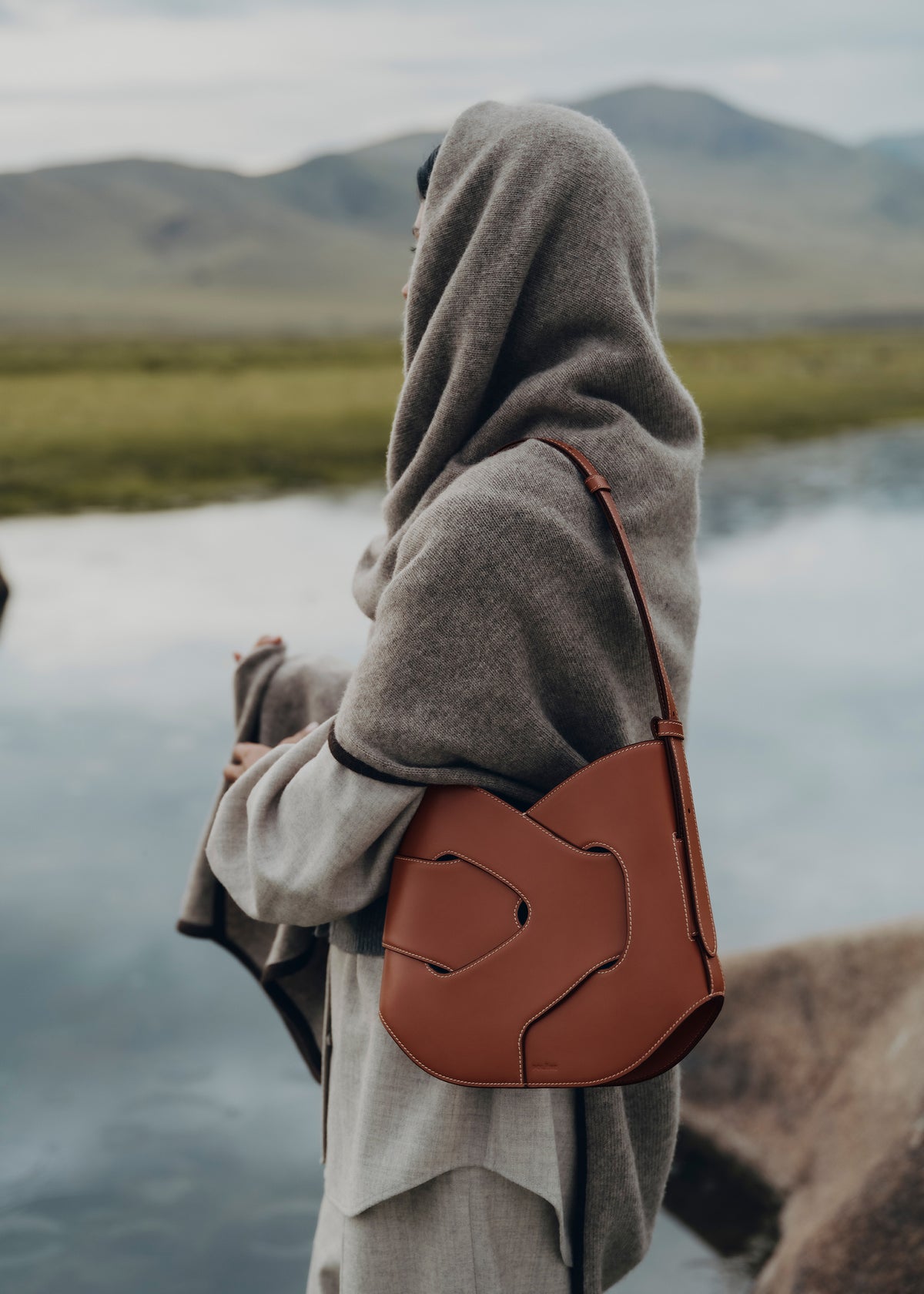 Polène | Bag - Nodde Hobo - Smooth Cognac