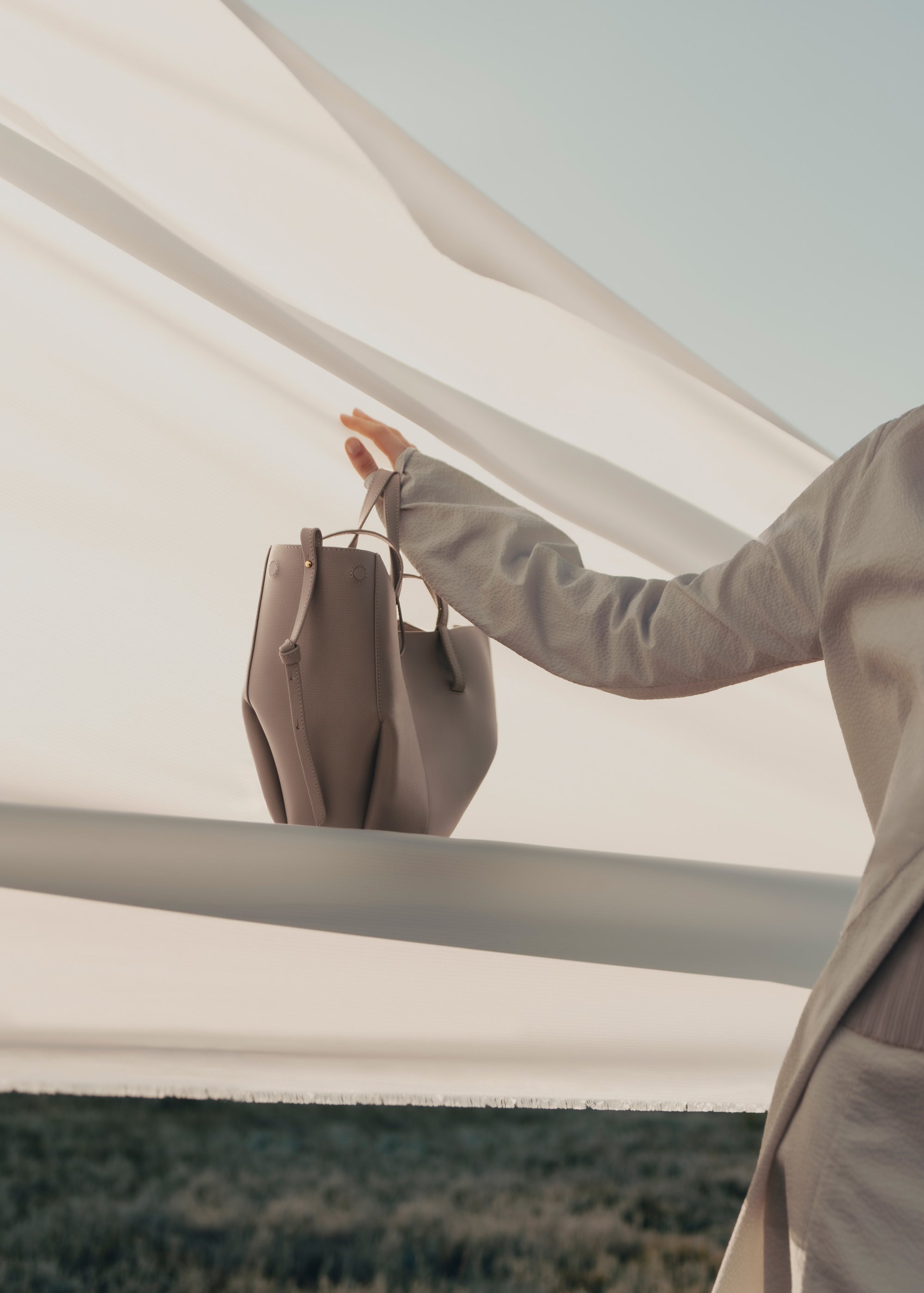 Cyme Mini Textured Taupe - Main Image