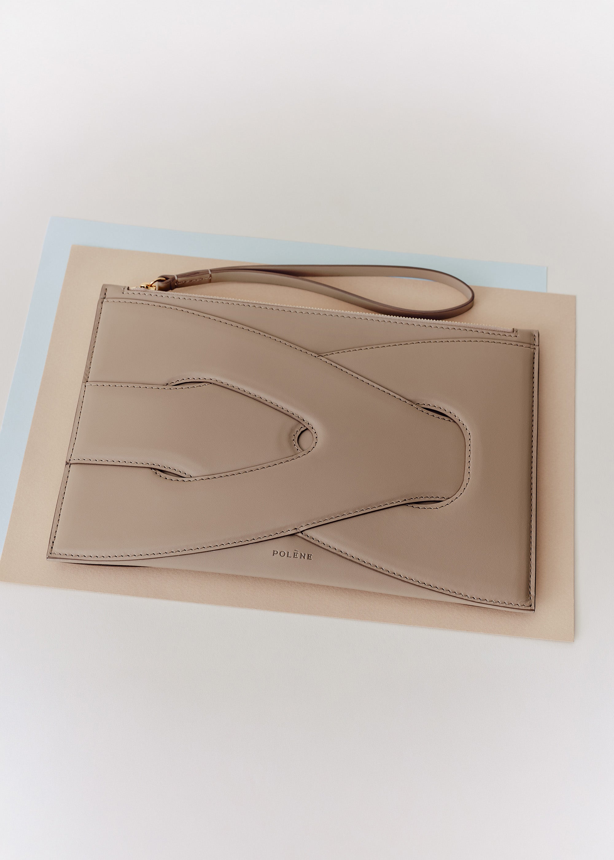 Polène Paris Nodde Smooth Taupe ポレーヌ Polène | Bag - Nodde - Smooth Taupe – Polène US