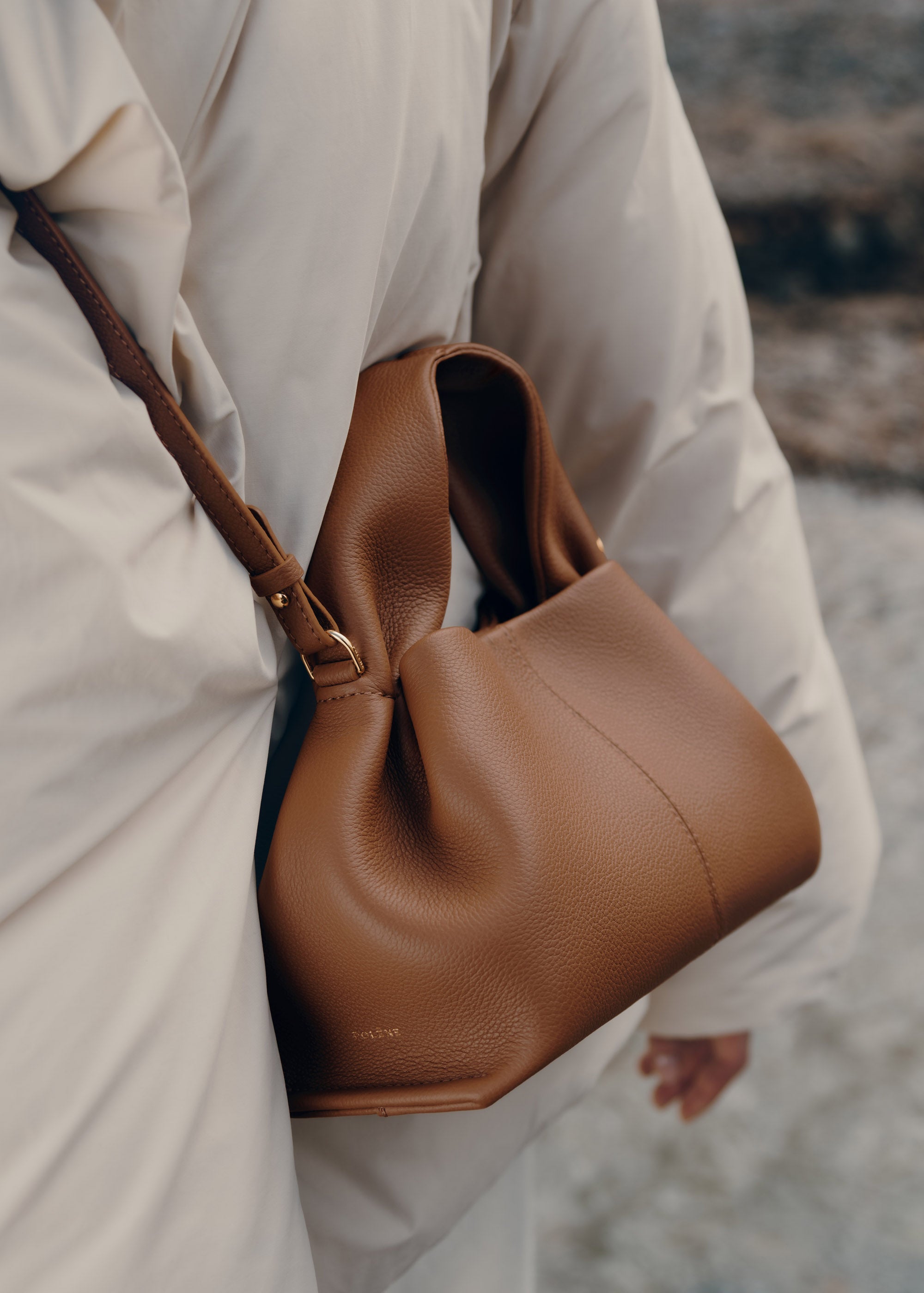 Polene Mini Polène | Bag - Numéro Neuf Mini - Textured Camel
