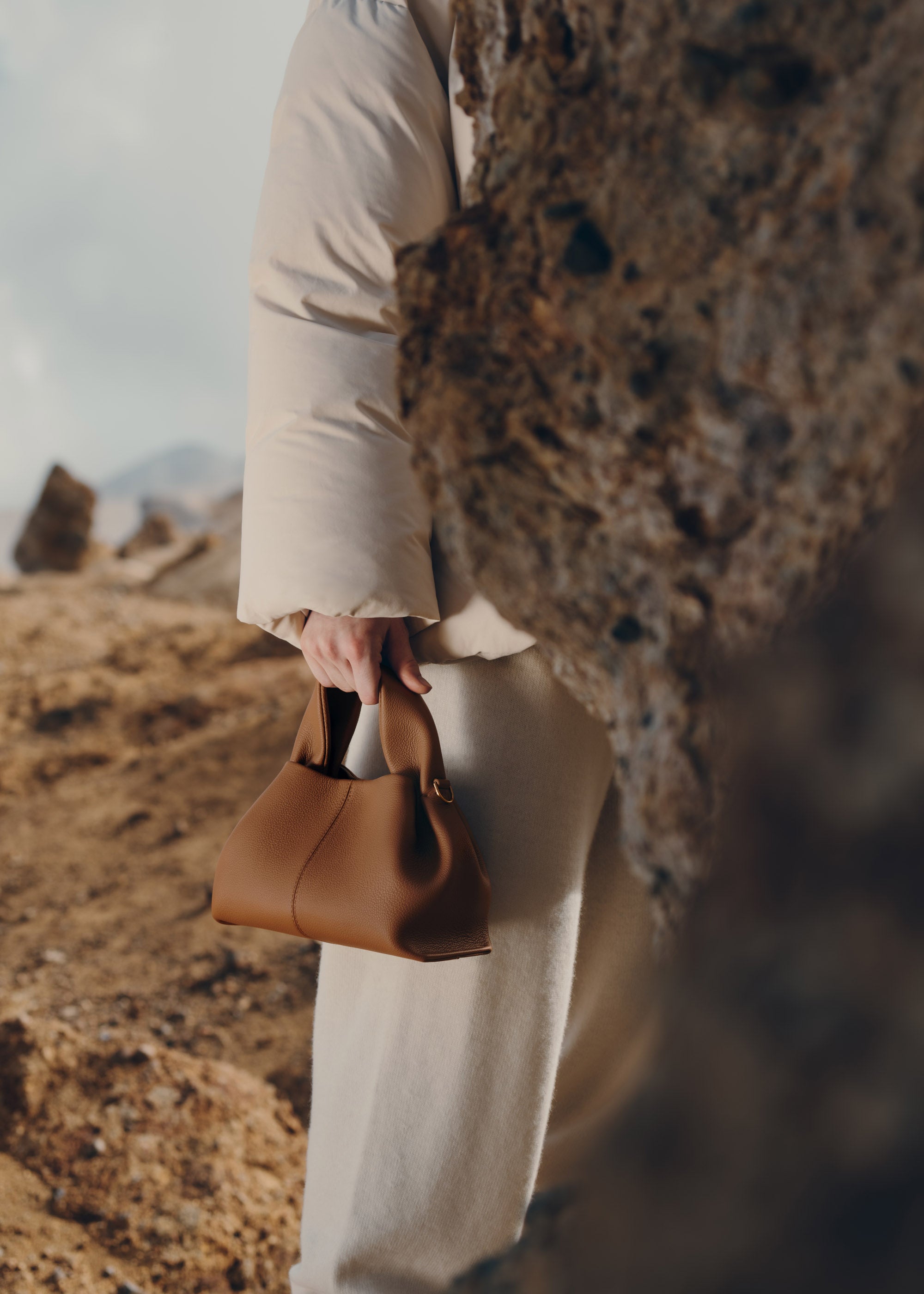 Polène | Bag - Numéro Neuf Mini - Textured Camel