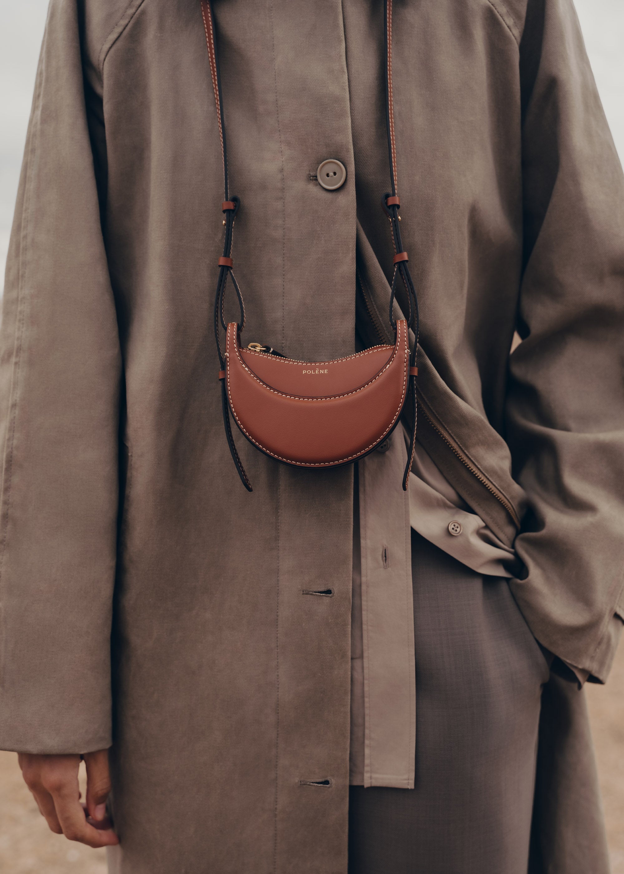 Polène | Bag - Numéro Dix Micro - Smooth Cognac – Polène US