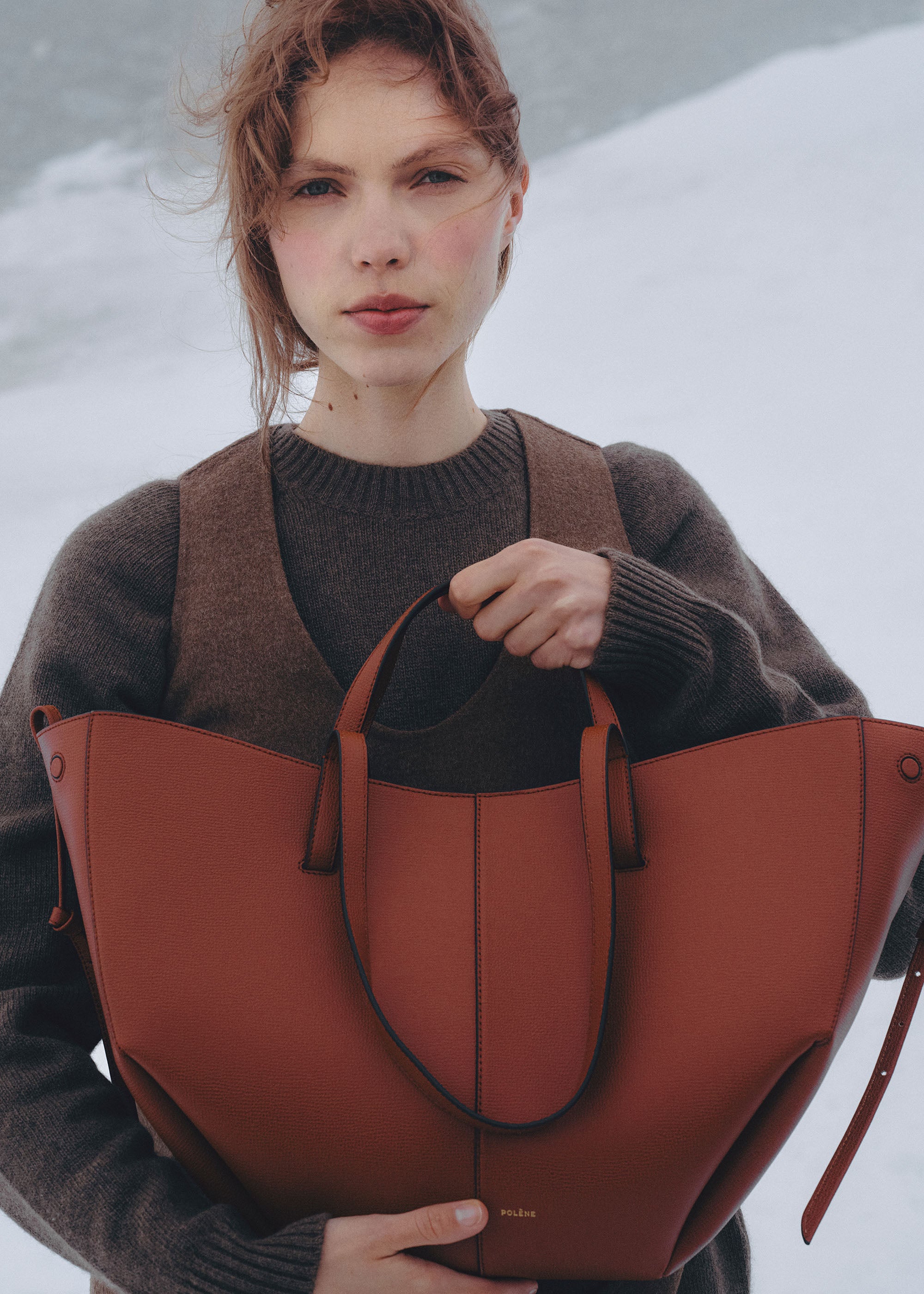 Polene Red Polène | Bag - Cyme - Textured Red Clay