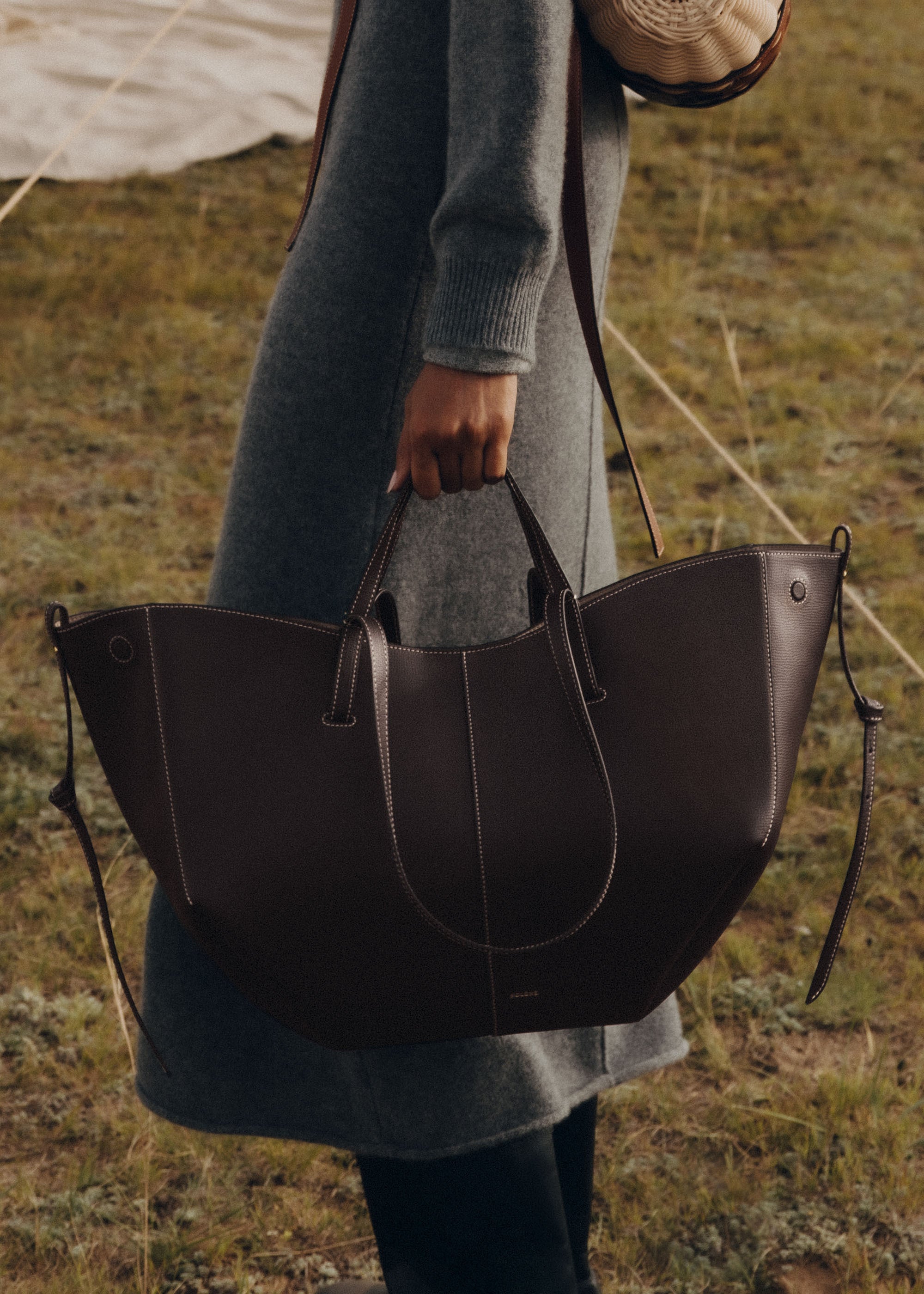 Polène | Bag - Cyme - Textured Ebony – Polène US