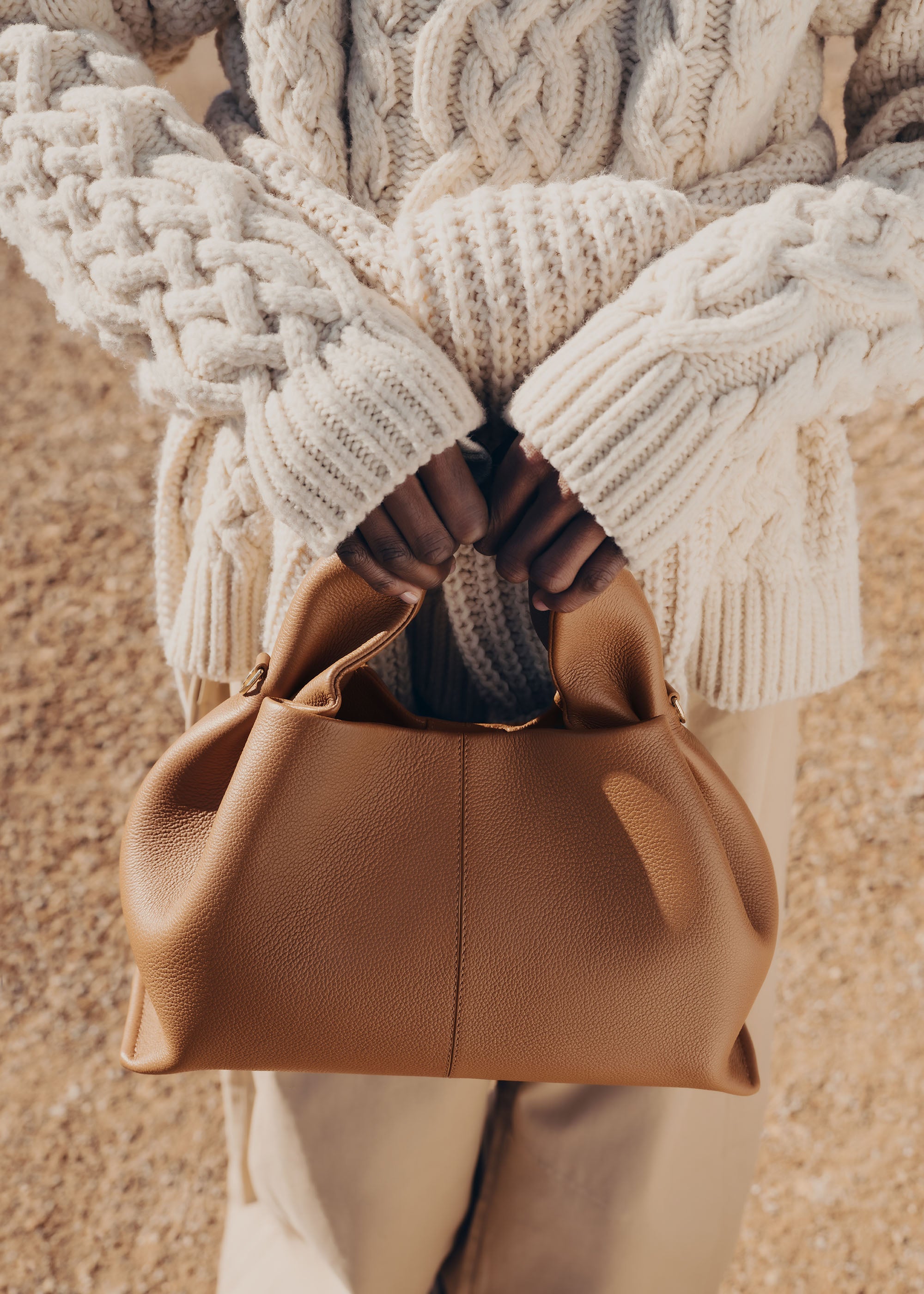 POLENE♡ Numro Neuf キャメル 2way トートバッグ Polène | Bag - Numéro Neuf - Textured Camel – Polène US
