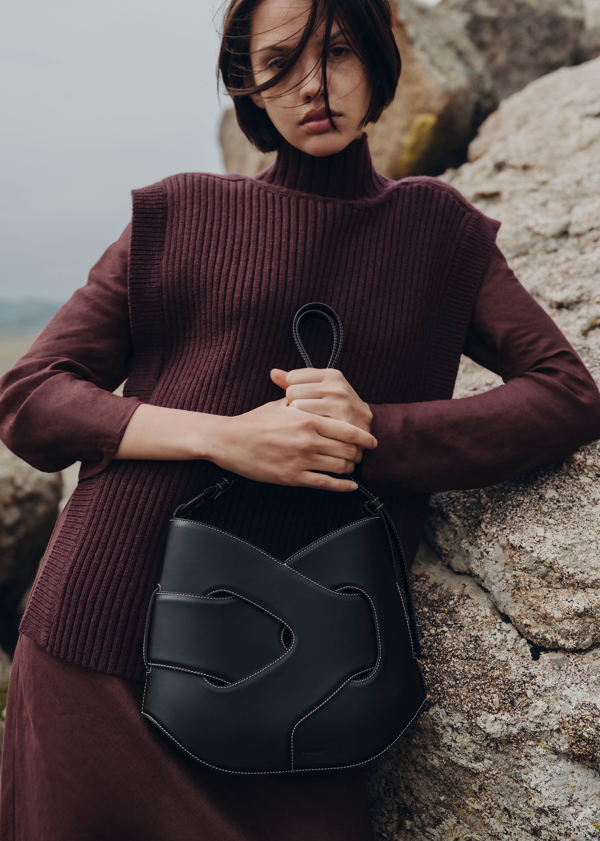 Polène Sac A Main Cerise Smooth Taupe Polu00e8ne Sac Nodde Hobo