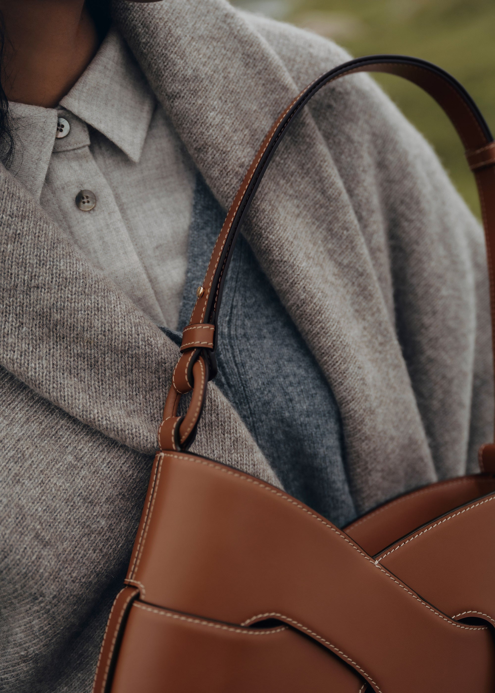Polène | Bag - Nodde Hobo - Smooth Cognac