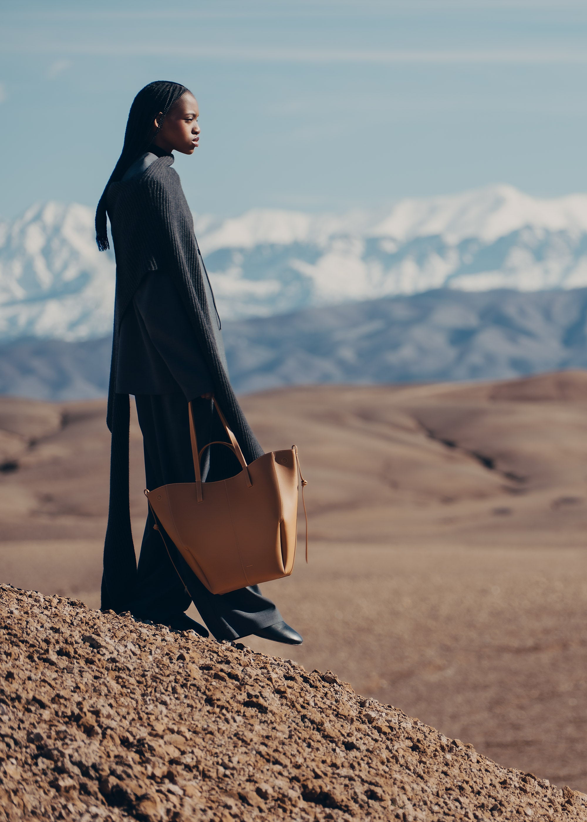 Polène | Bag - Cyme Tote - Textured Camel – Polène US