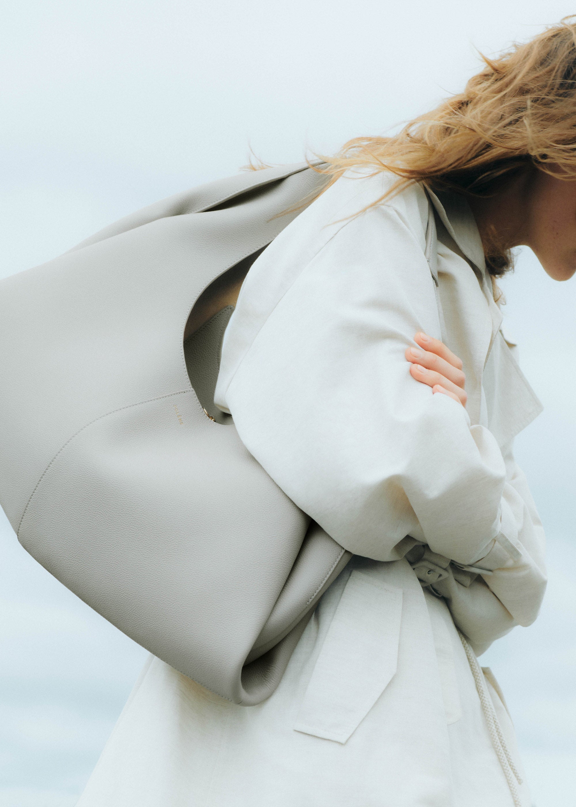 Polène | Bag - Shuldo - Textured Mist – Polène US