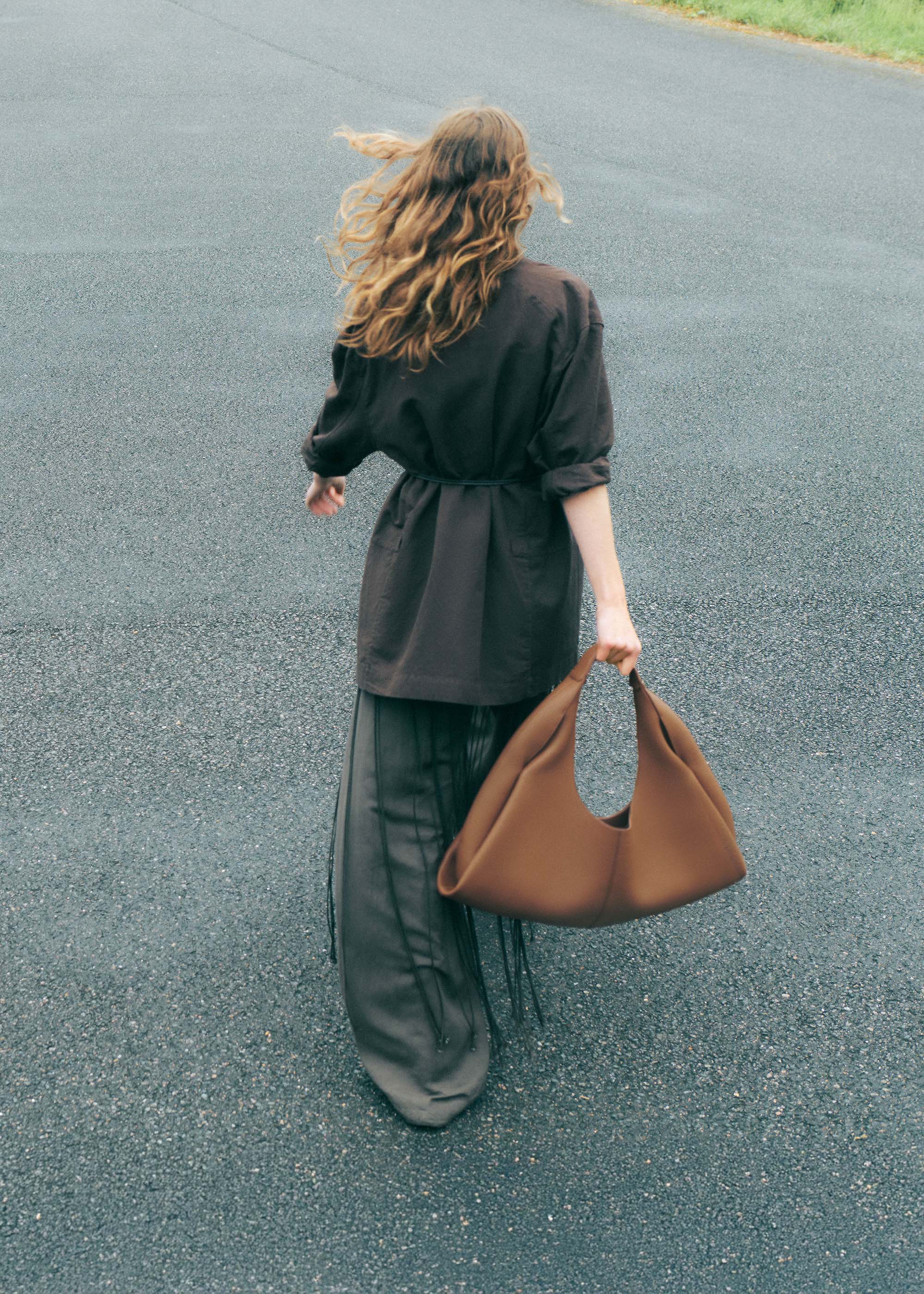 Polène | Bag - Shuldo - Textured Brown – Polène US