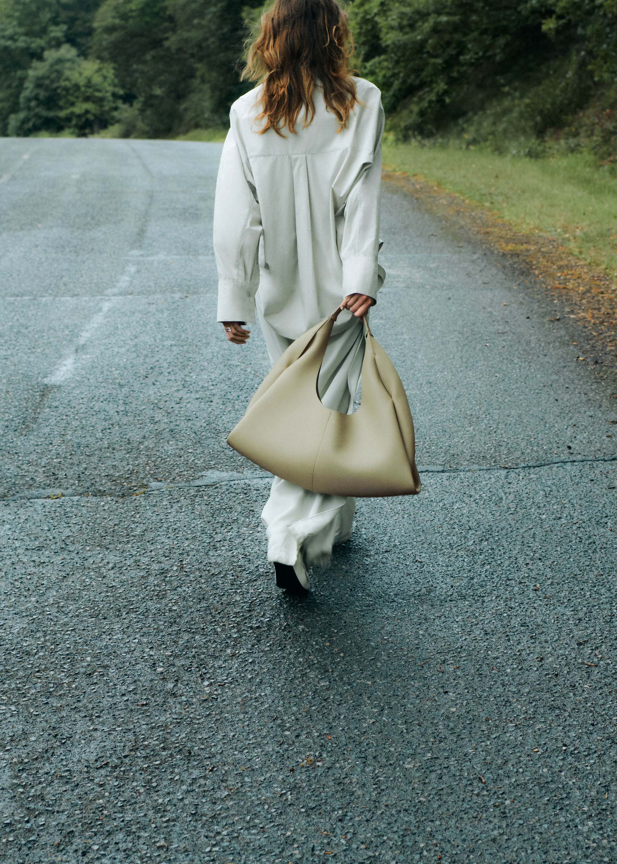 Polène | Bag - Shuldo - Textured Linden – Polène US