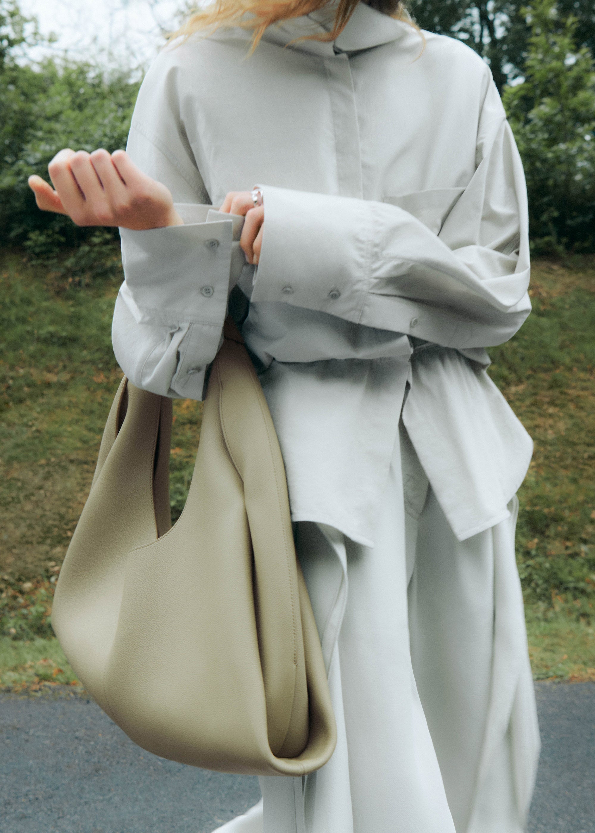 Polène | Bag - Shuldo - Textured Linden – Polène US
