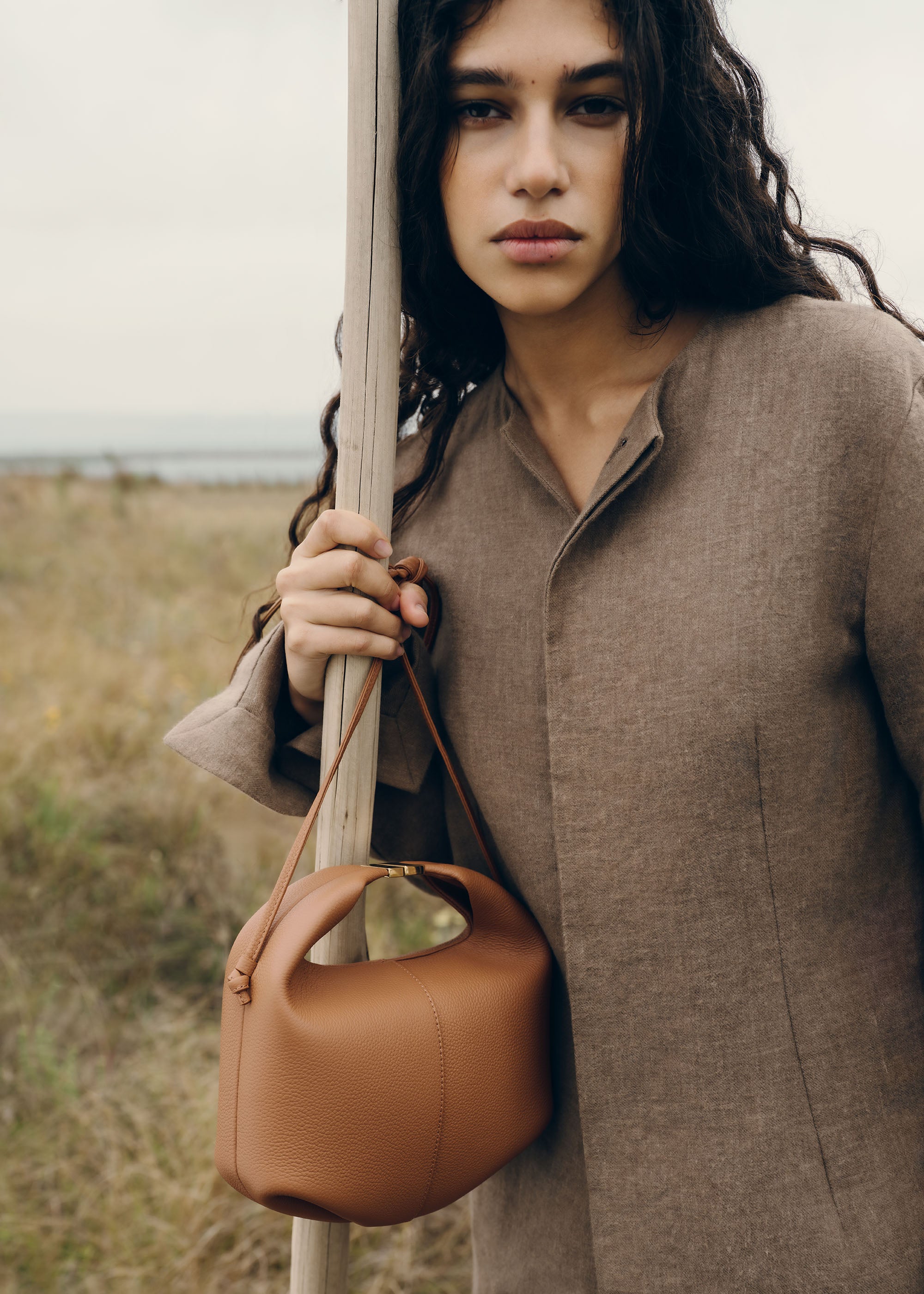 Polène | Bag - Béri - Textured Camel – Polène US