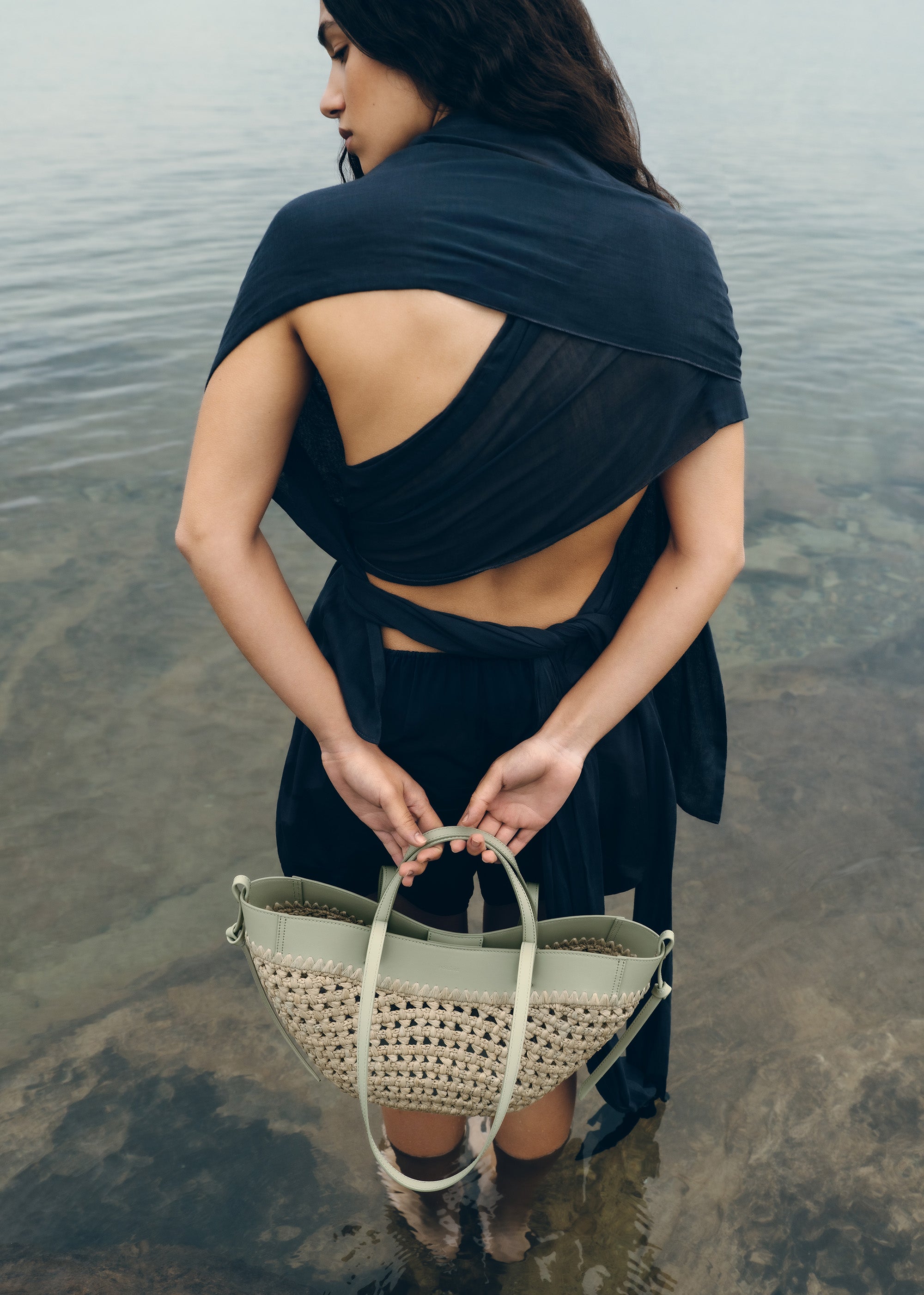 Polène | Bag - Cyme Mini - Raffia Laurel – Polène US