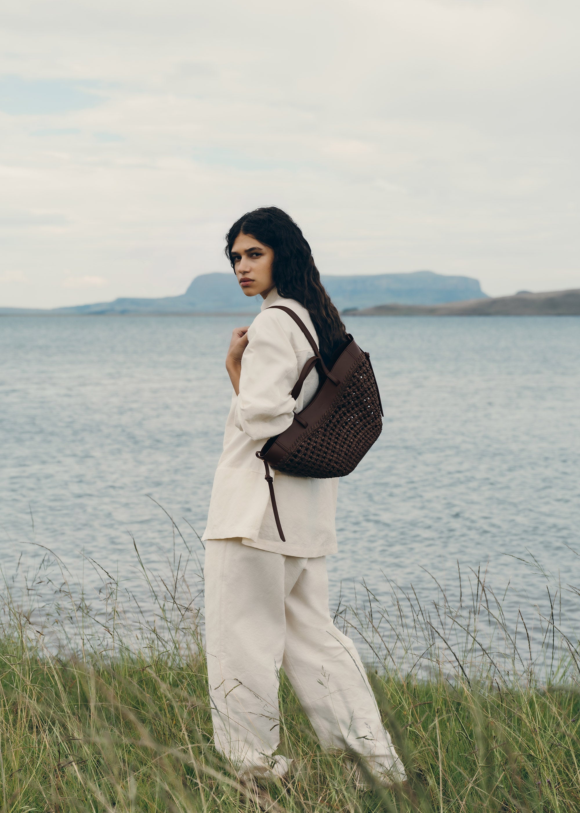 Polène | Bag - Cyme Mini - Raffia Ebony – Polène US