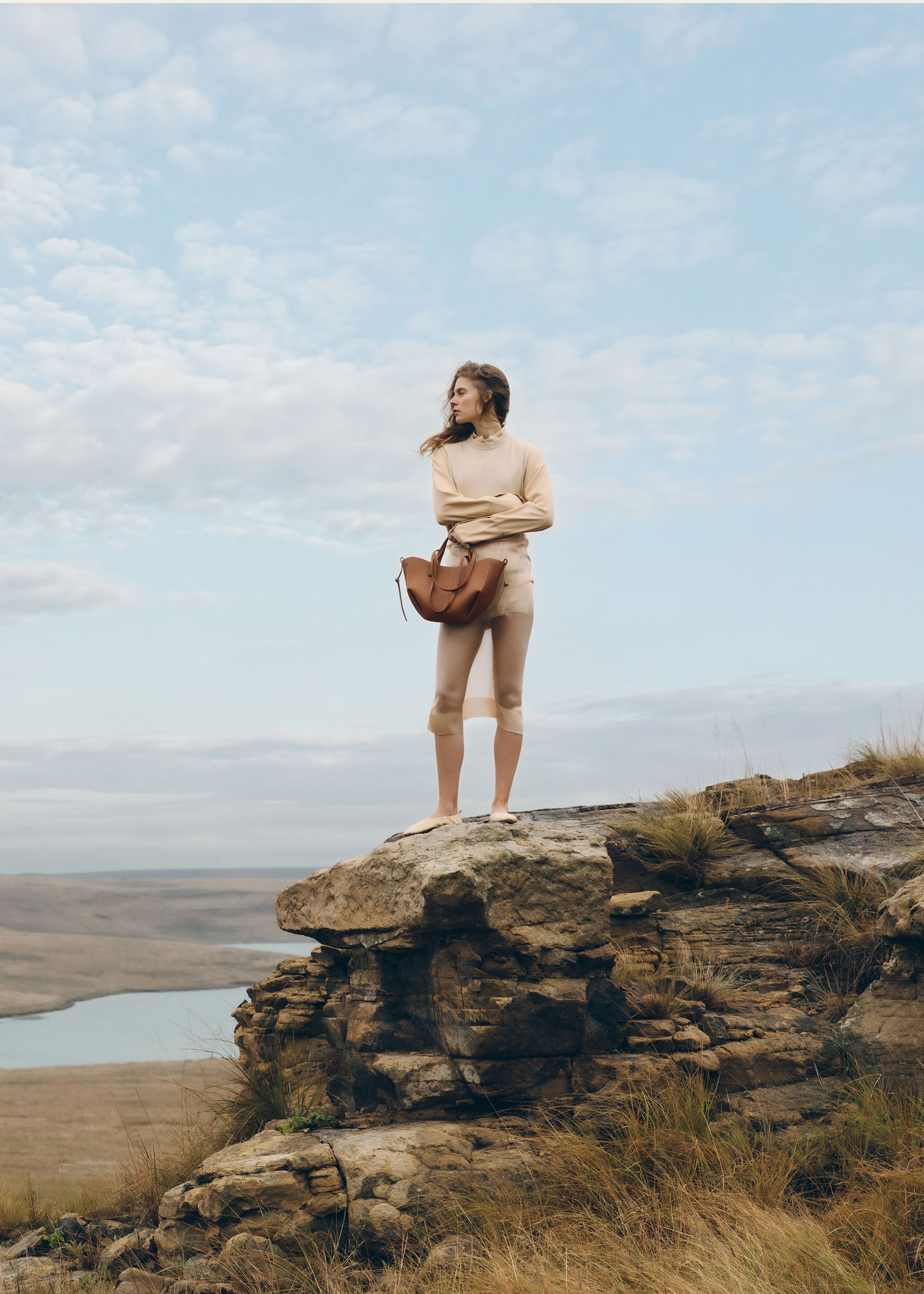 Polène | Bag - Cyme Mini - Textured Camel – Polène US