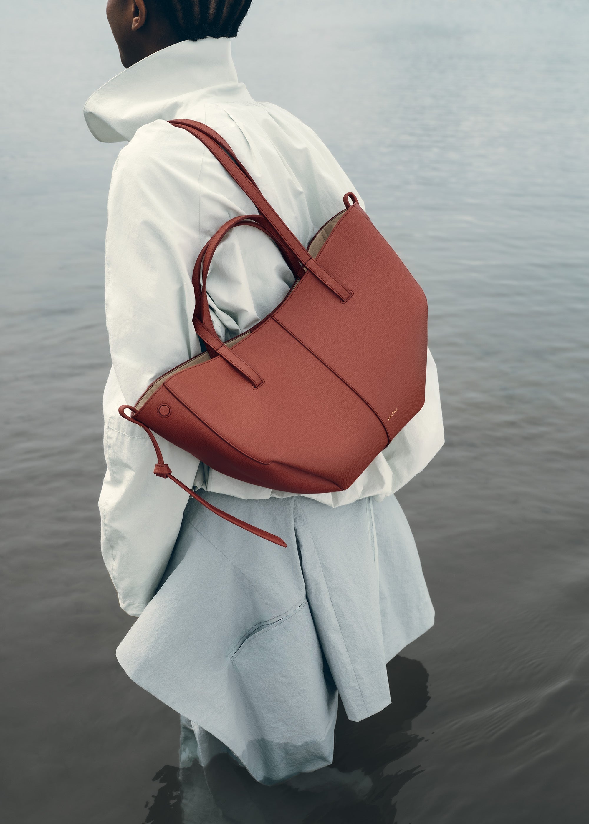 Polène | Bag - Cyme Mini - Textured Terracotta – Polène US