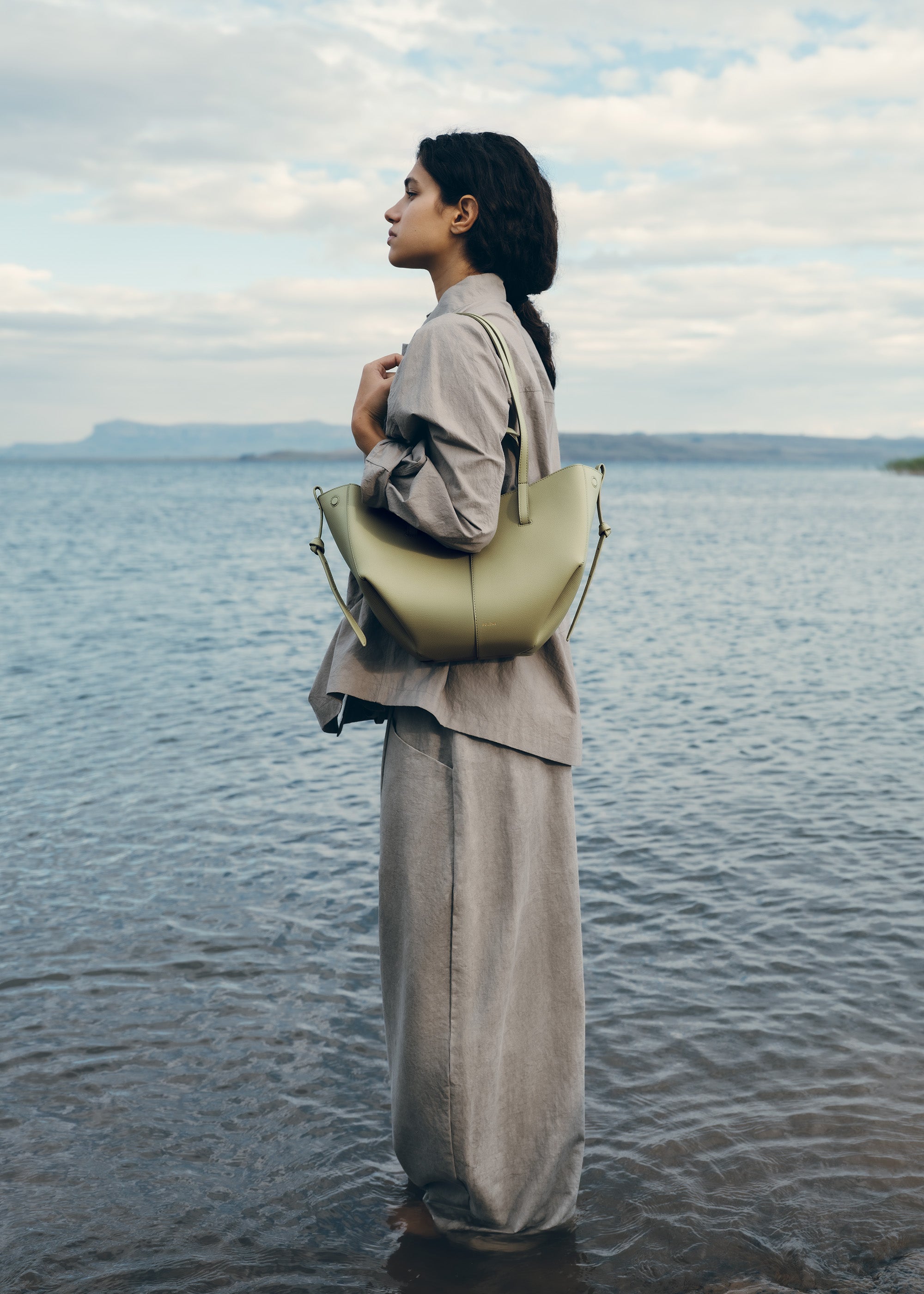 Polène | Bag - Cyme Mini - Textured Linden – Polène US