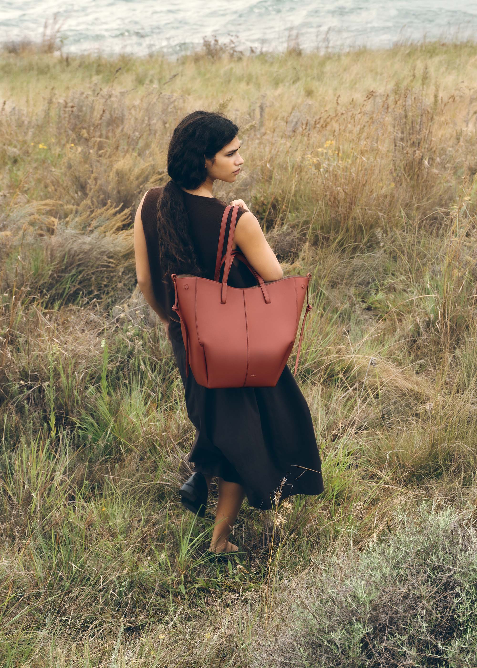 Polène | Bag - Cyme Tote - Textured Terracotta – Polène US