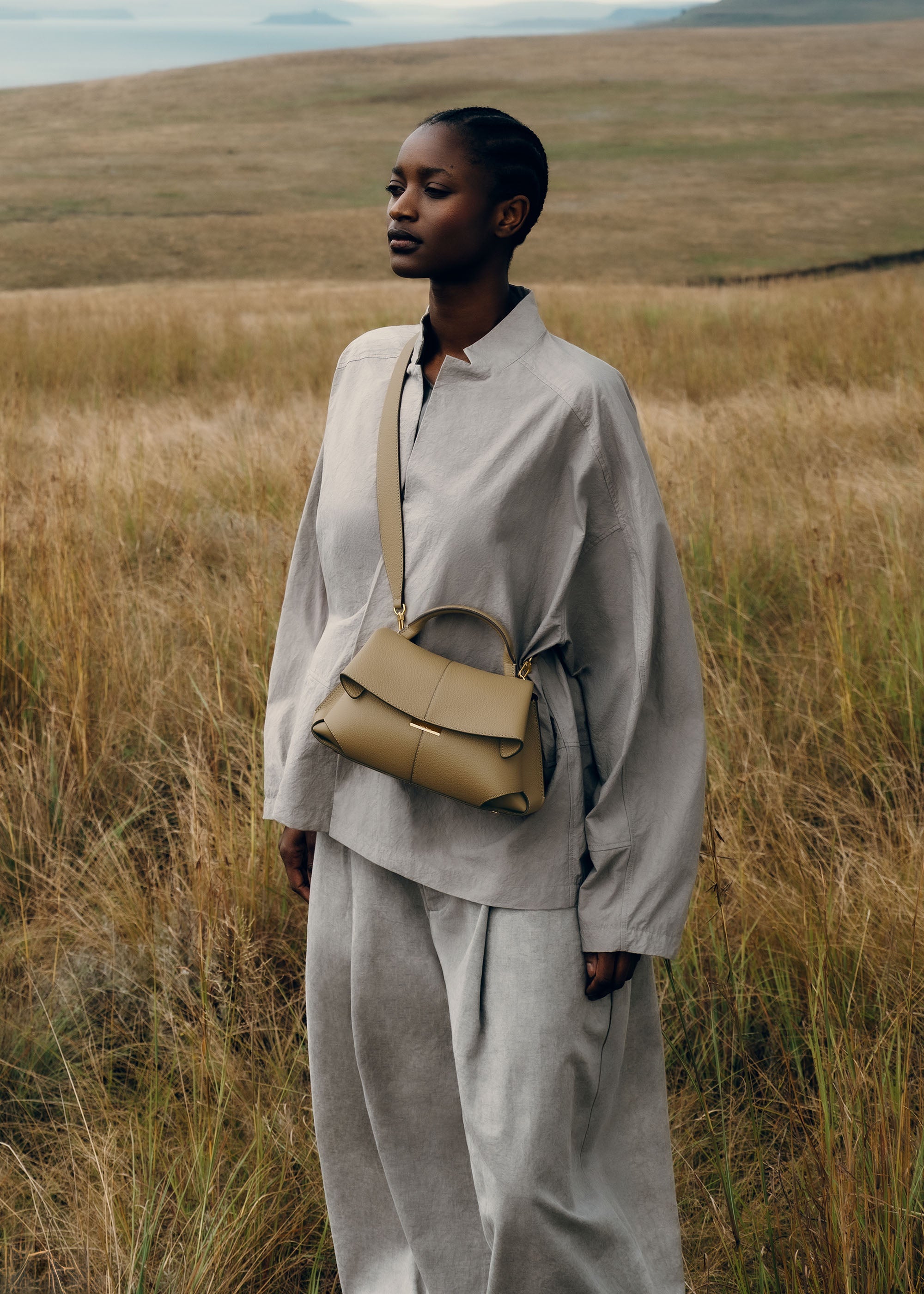 Polène | Bag - Mokki Mini - Textured Smoky Olive – Polène US
