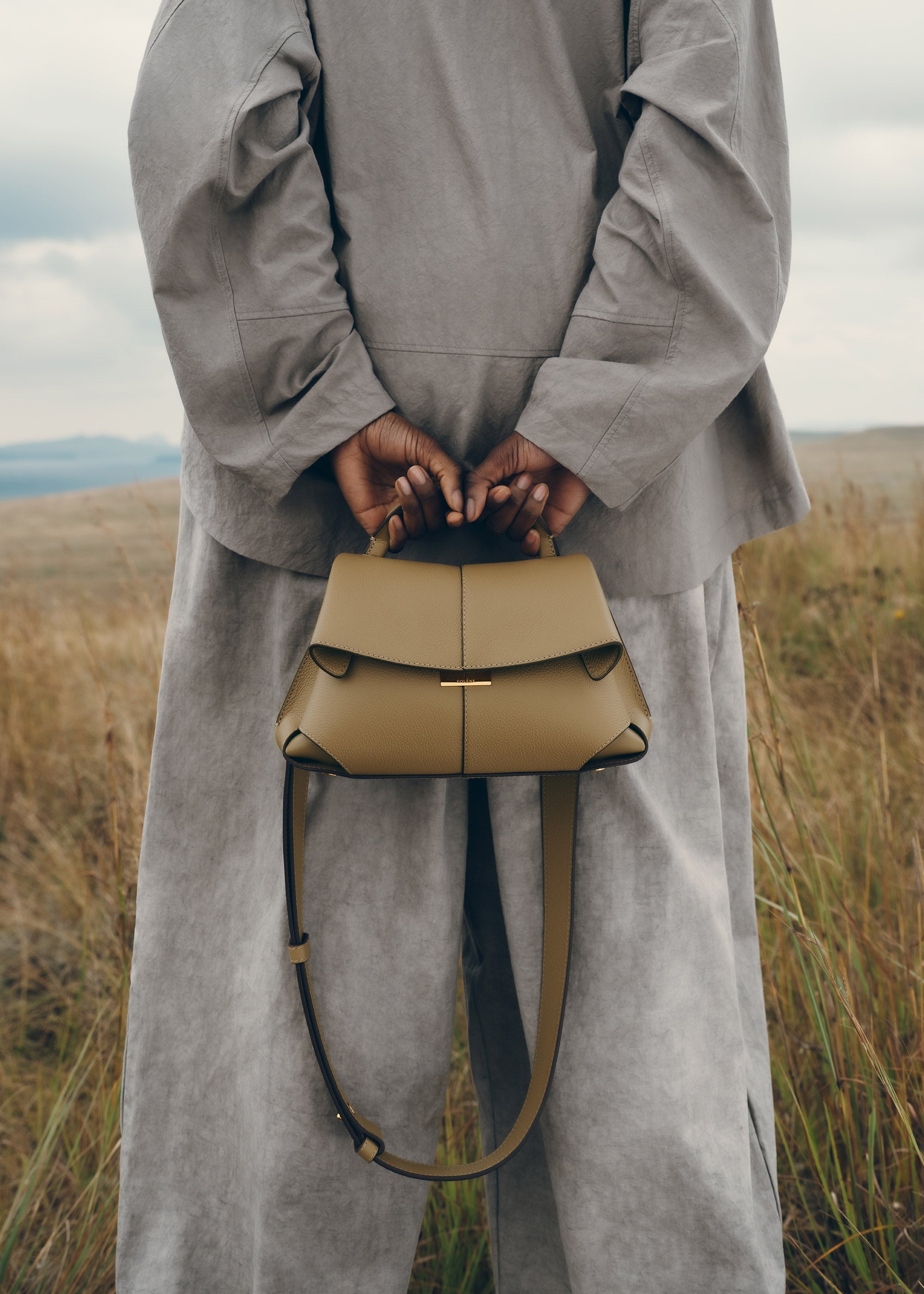 Polène | Bag - Mokki Mini - Textured Smoky Olive – Polène US