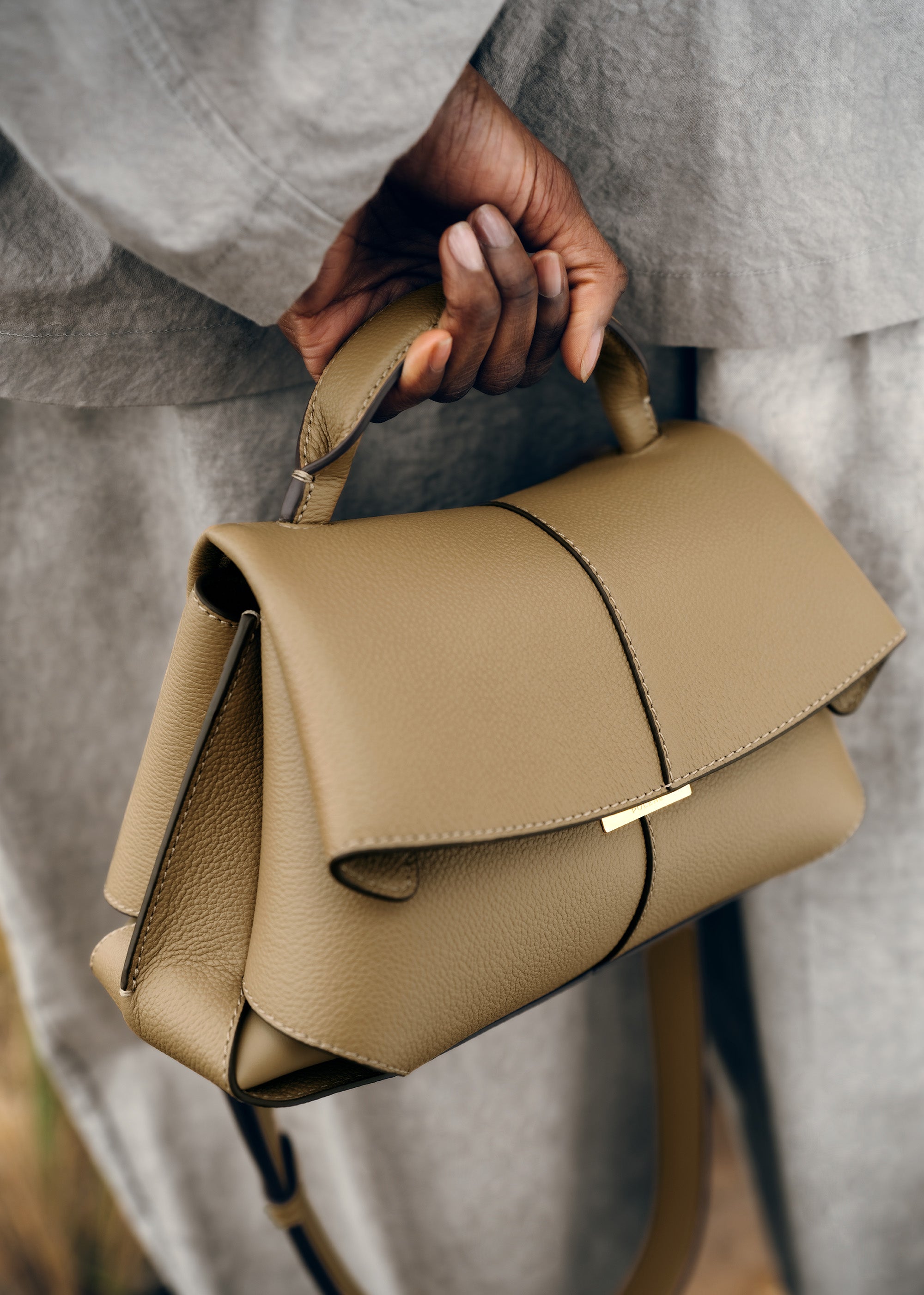 Polène | Bag - Mokki Mini - Textured Smoky Olive – Polène US