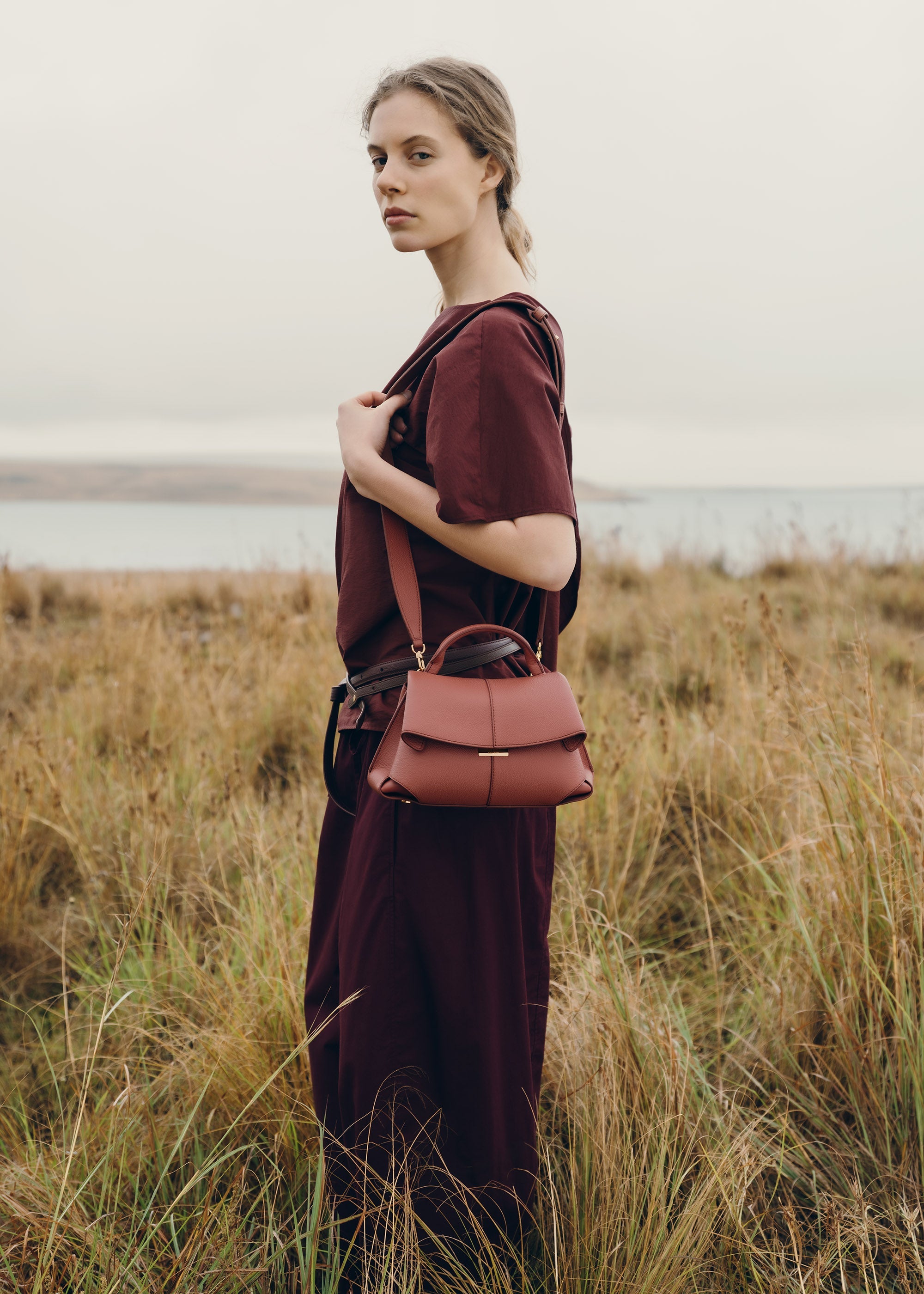 Polène | Bag - Mokki Mini - Textured Terracotta – Polène US