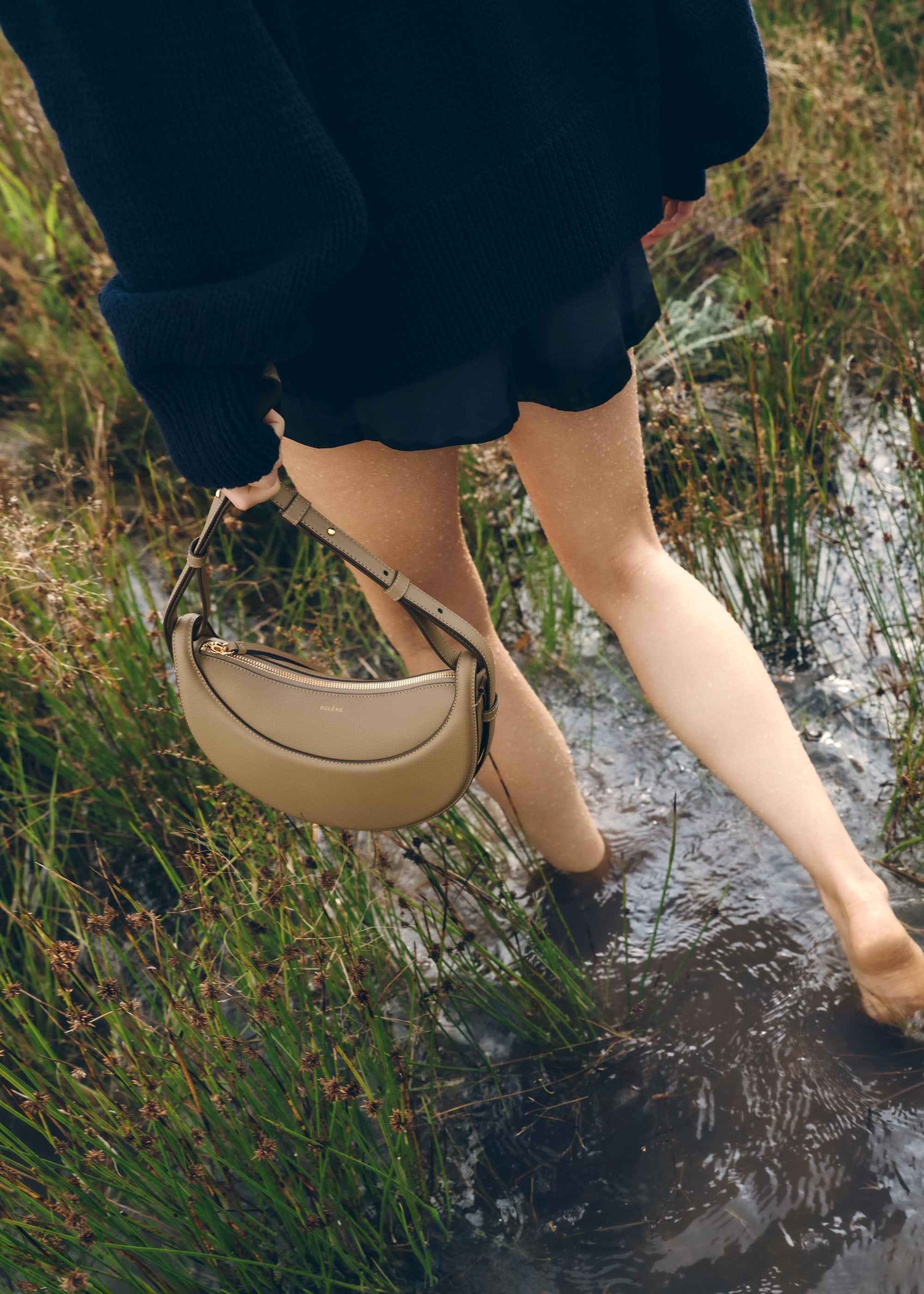 Polène | Bag - Numéro Dix - Textured Smoky Olive – Polène US