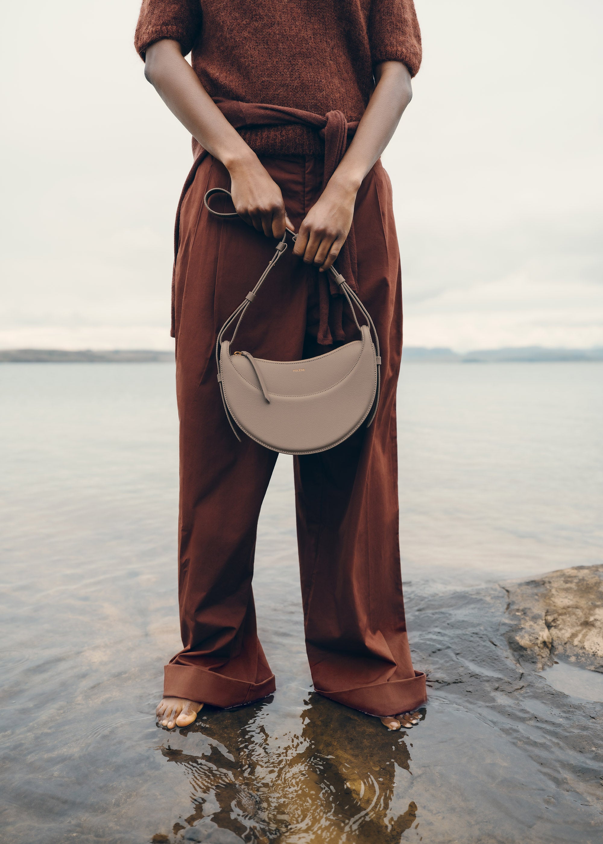 Polène | Bag - Numéro Dix - Textured Taupe – Polène US
